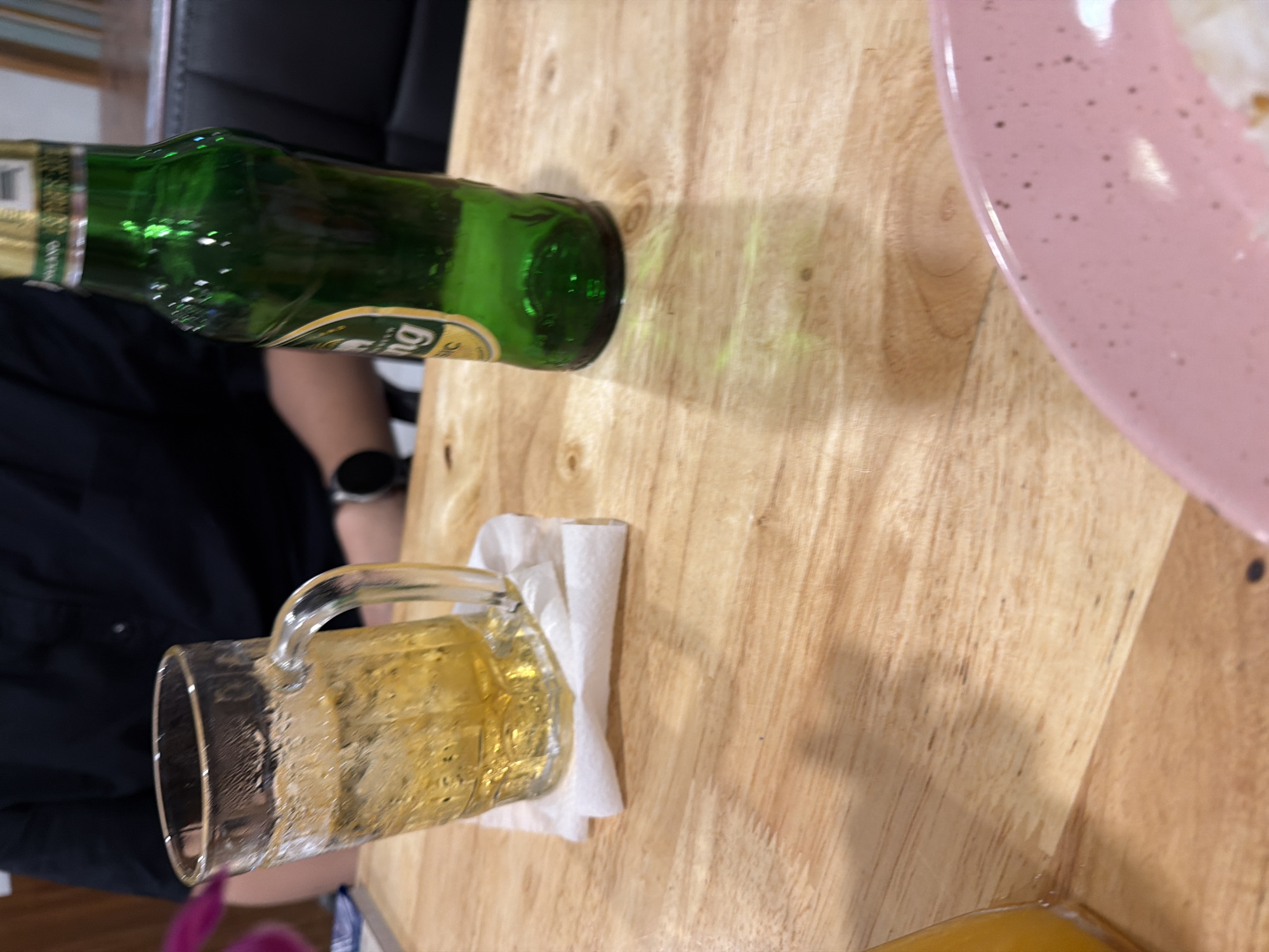 Dinner and drinks at a Karon restaurant, nighttime streets