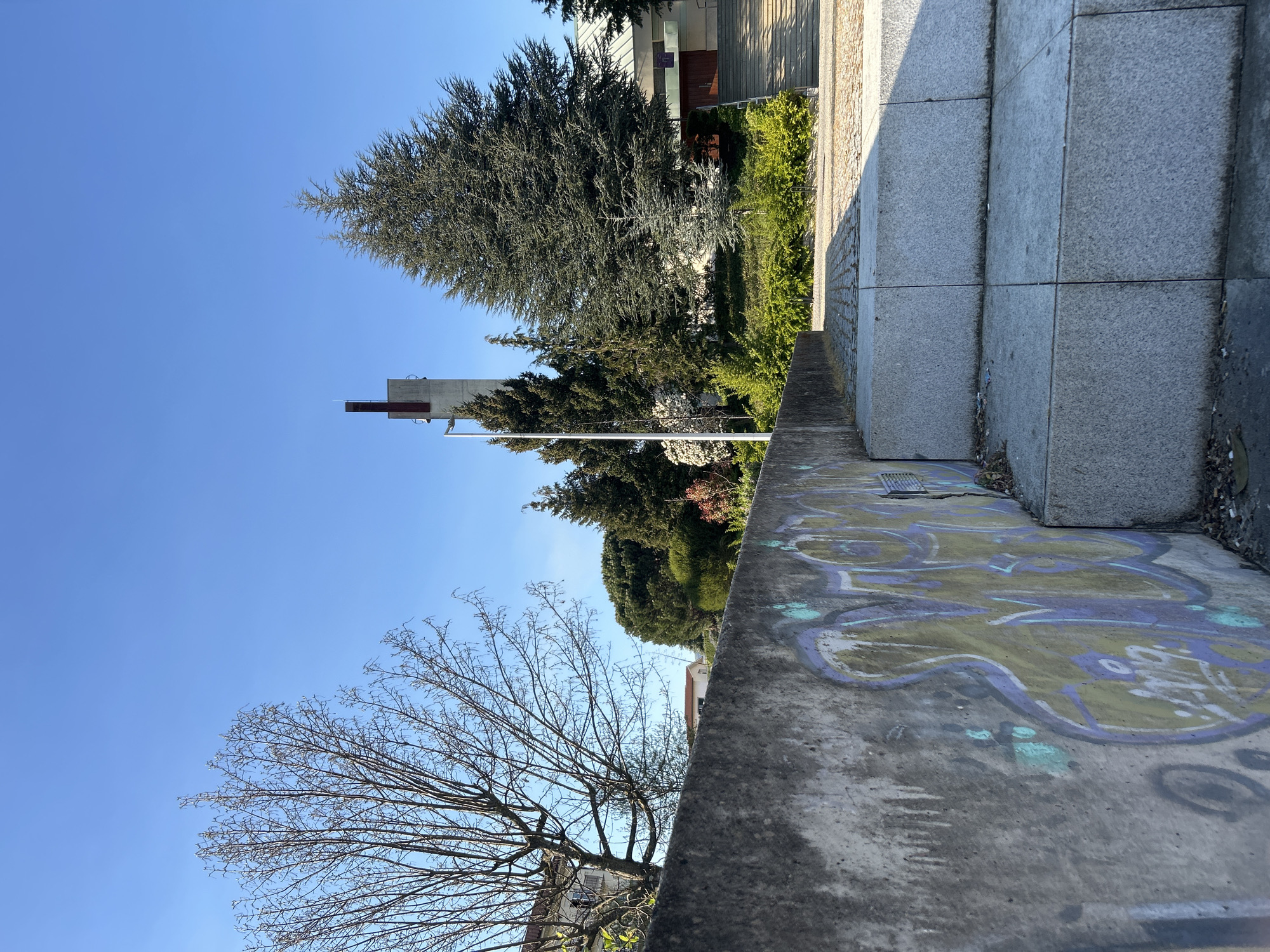 Graffiti-covered concrete structures documented in Vila Real, Portugal