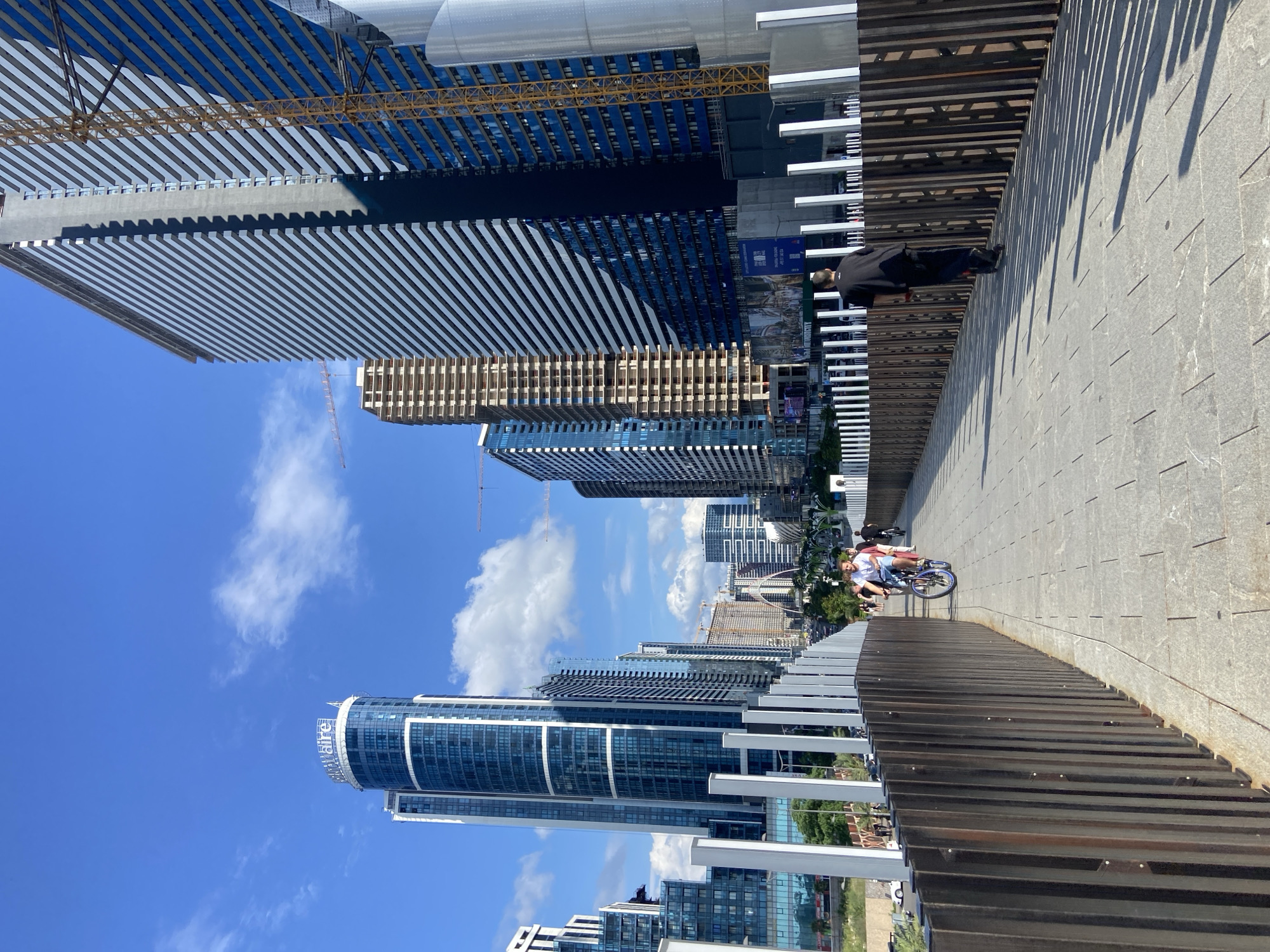 Batumi's modern waterfront boulevard on a sunny afternoon