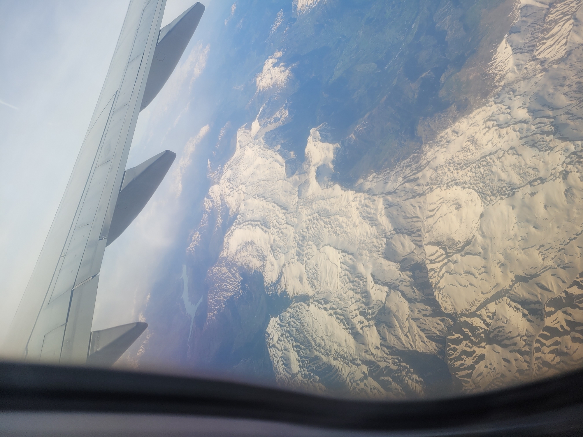Aircraft passenger captures snowy mountain view over Turkey