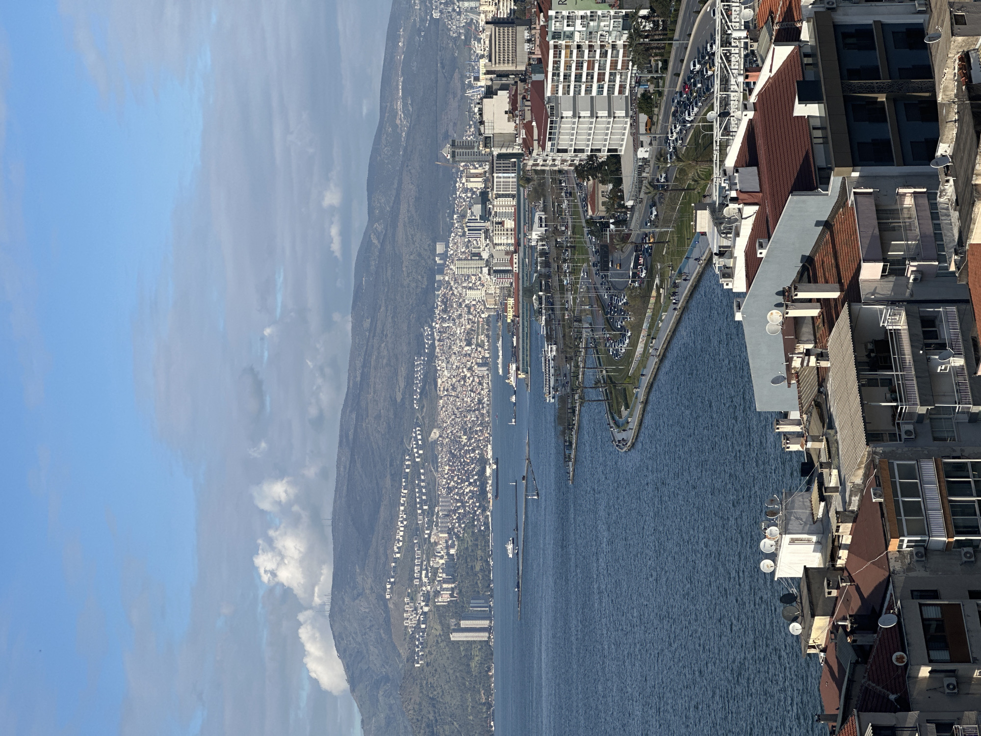 Aerial views document İzmir's coastal residential development