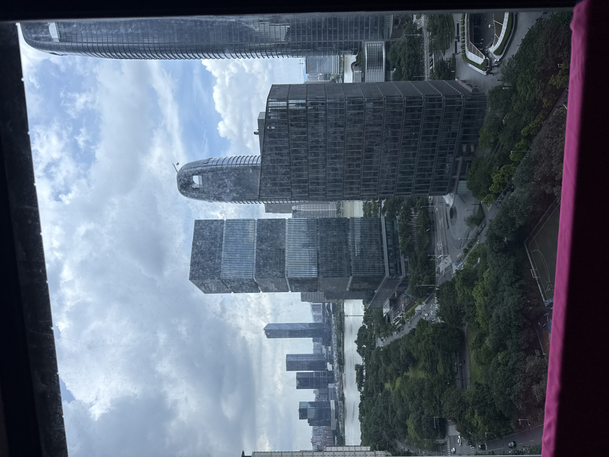 Morning views from a Haizhu high-rise, inside and out