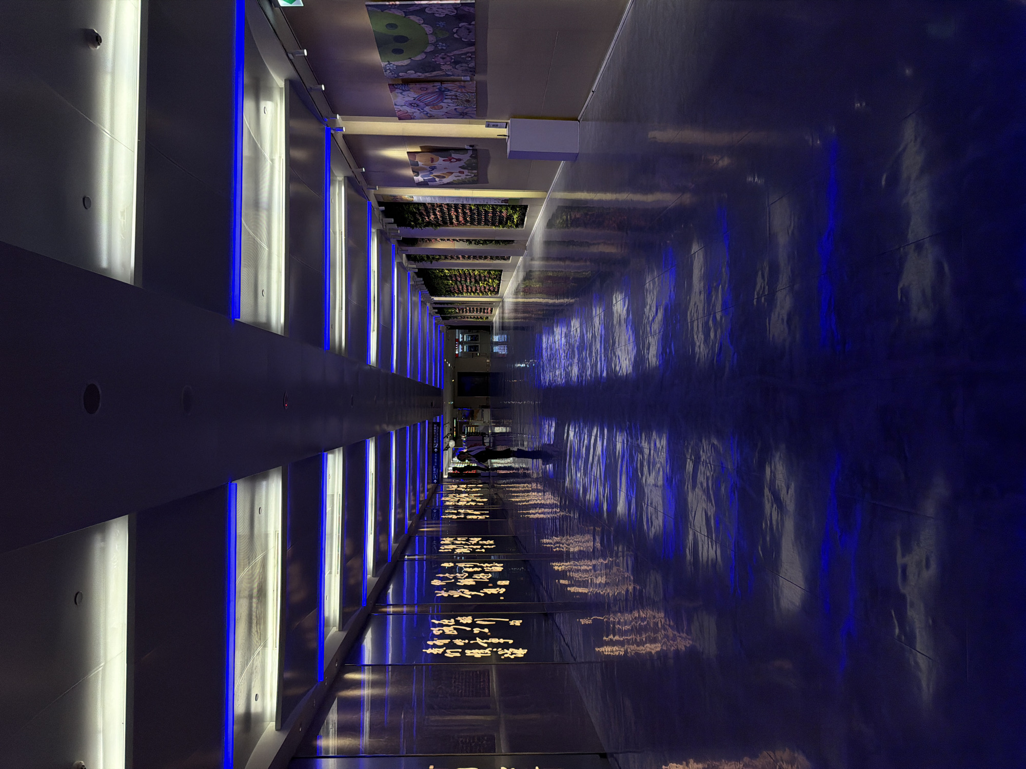 Luxury shopping and corridors captured at Taoyuan Airport
