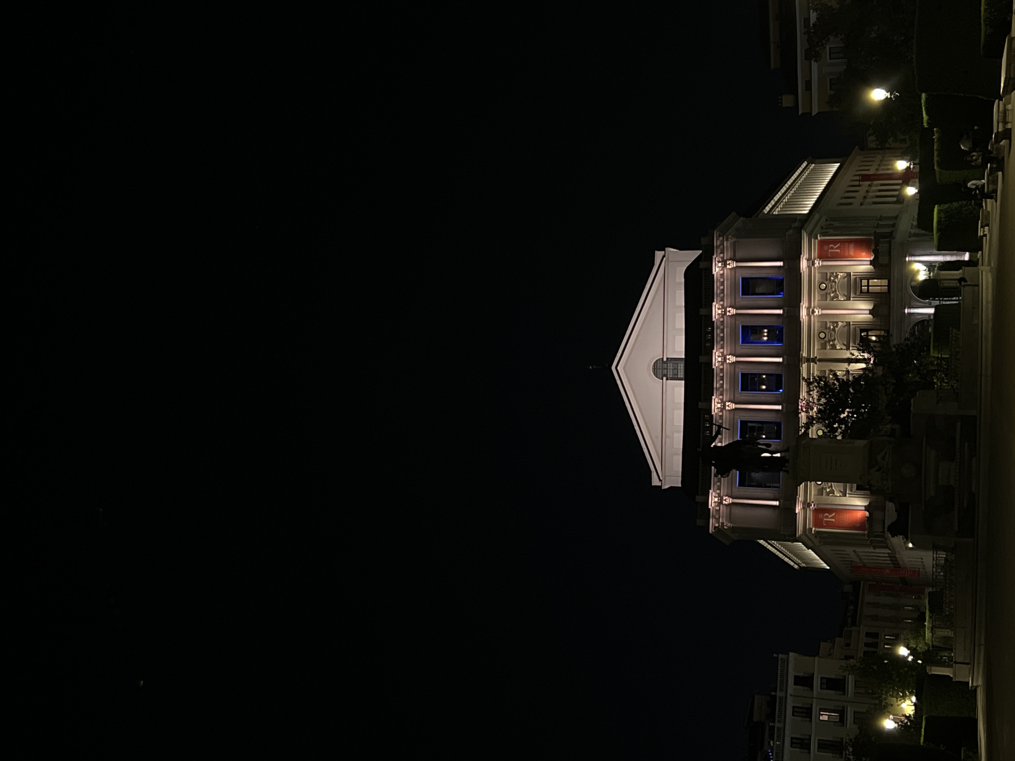 Madrid landmarks illuminated during evening hours May 20