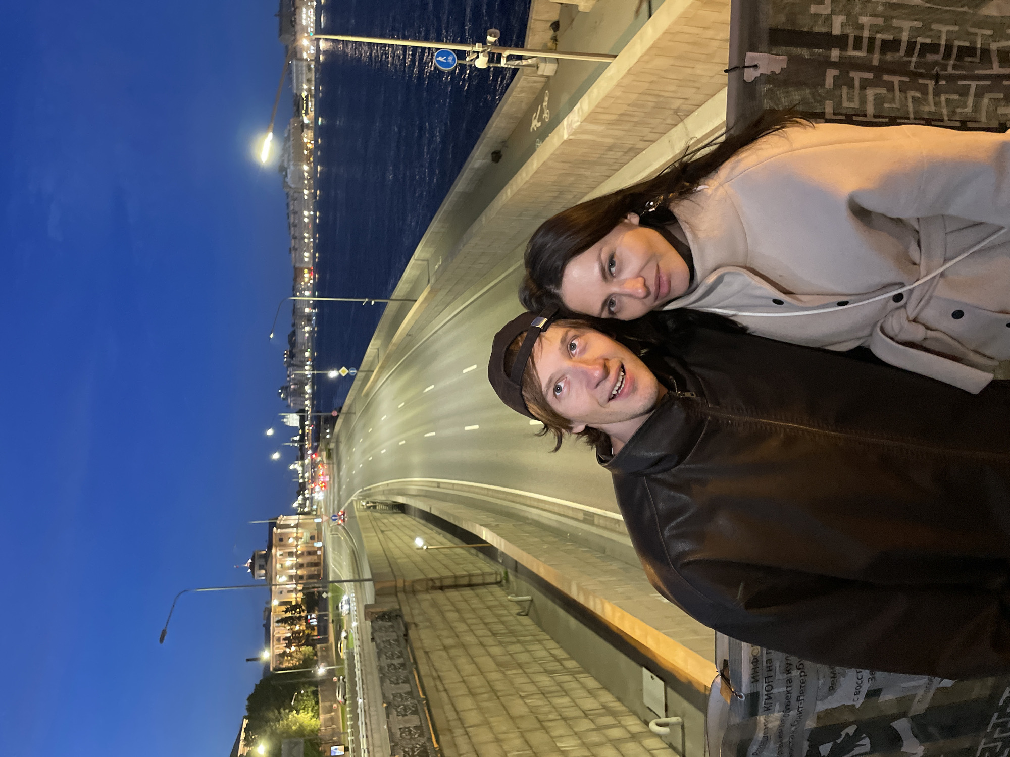 Evening bridge photography session captured in Saint Petersburg
