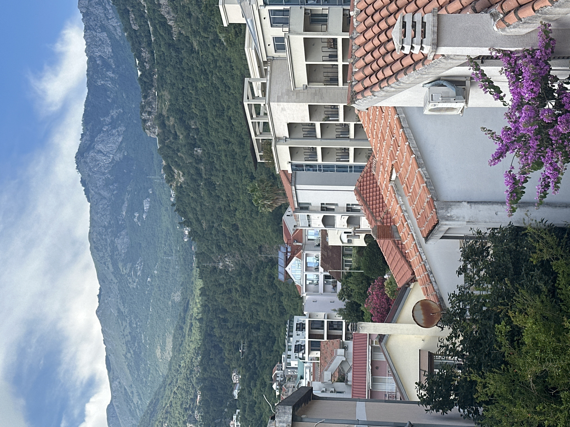 Afternoon in Budva, sun and rain over the old town