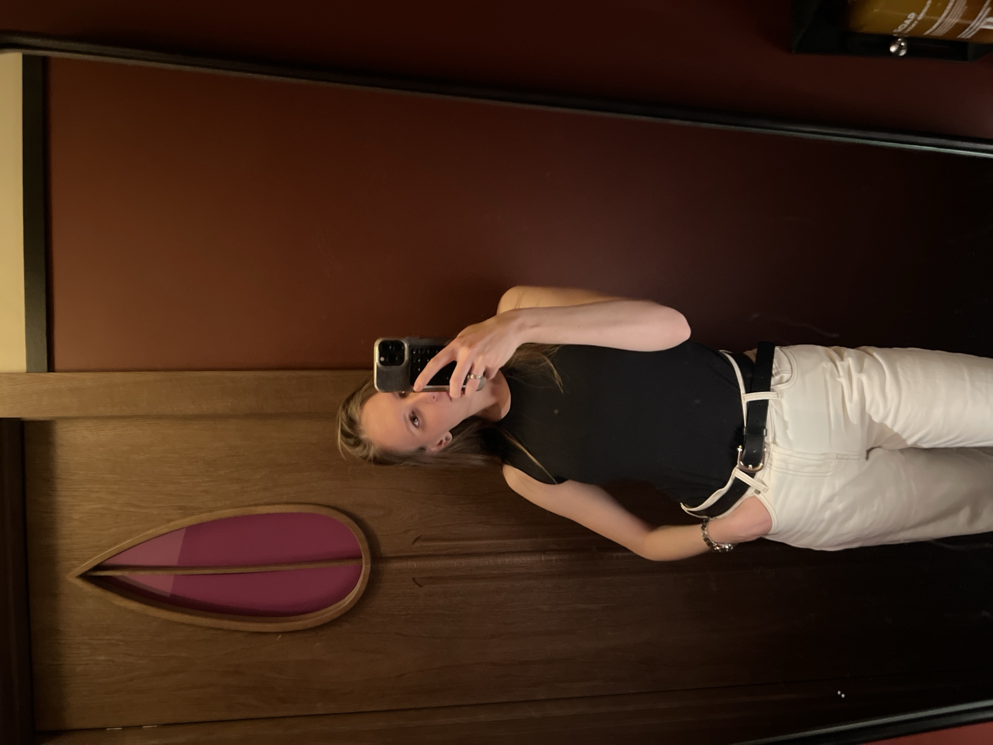 Woman takes mirror selfies in Moscow apartment