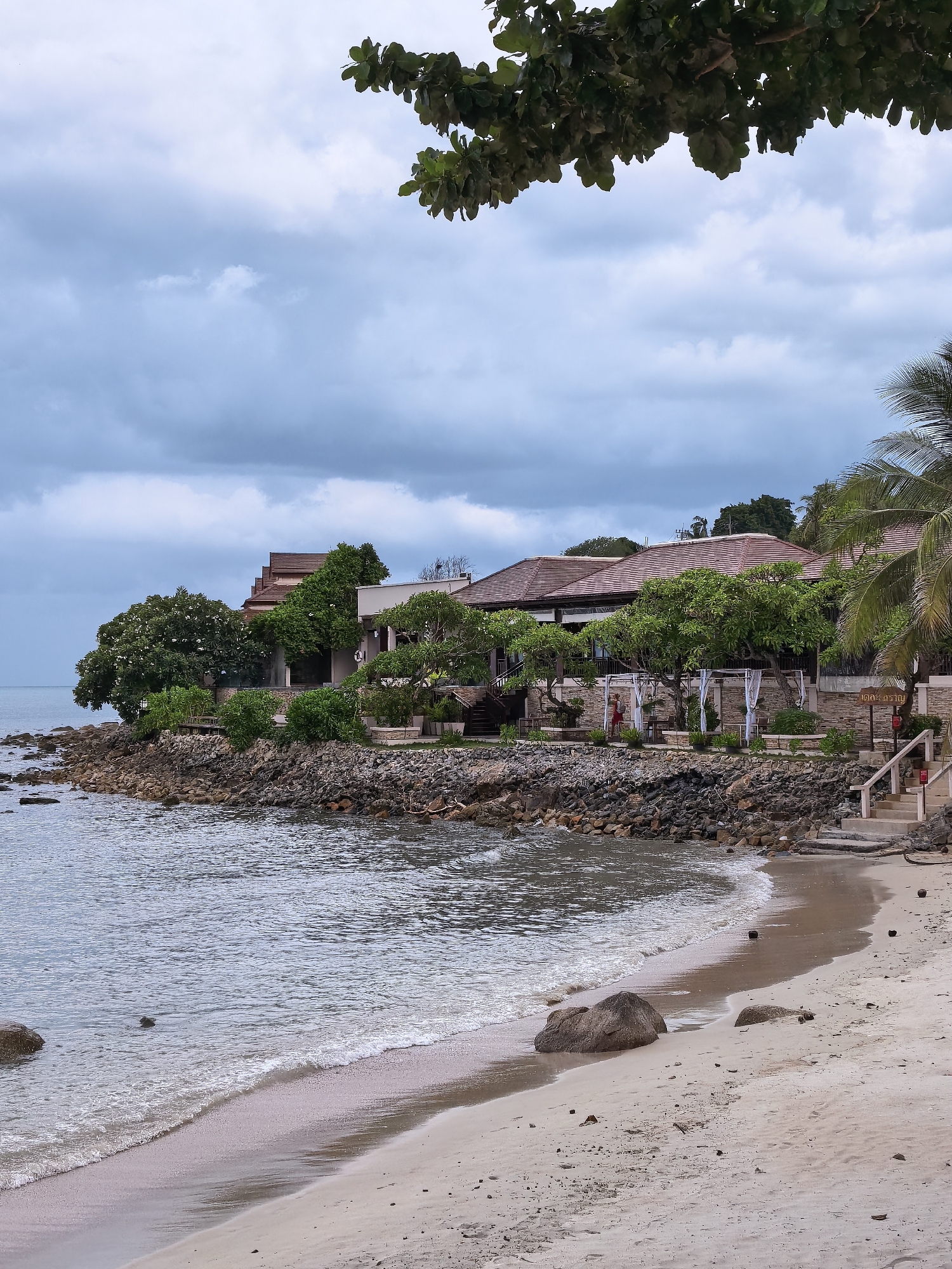 Quiet morning at a beachfront resort on Ko Samui