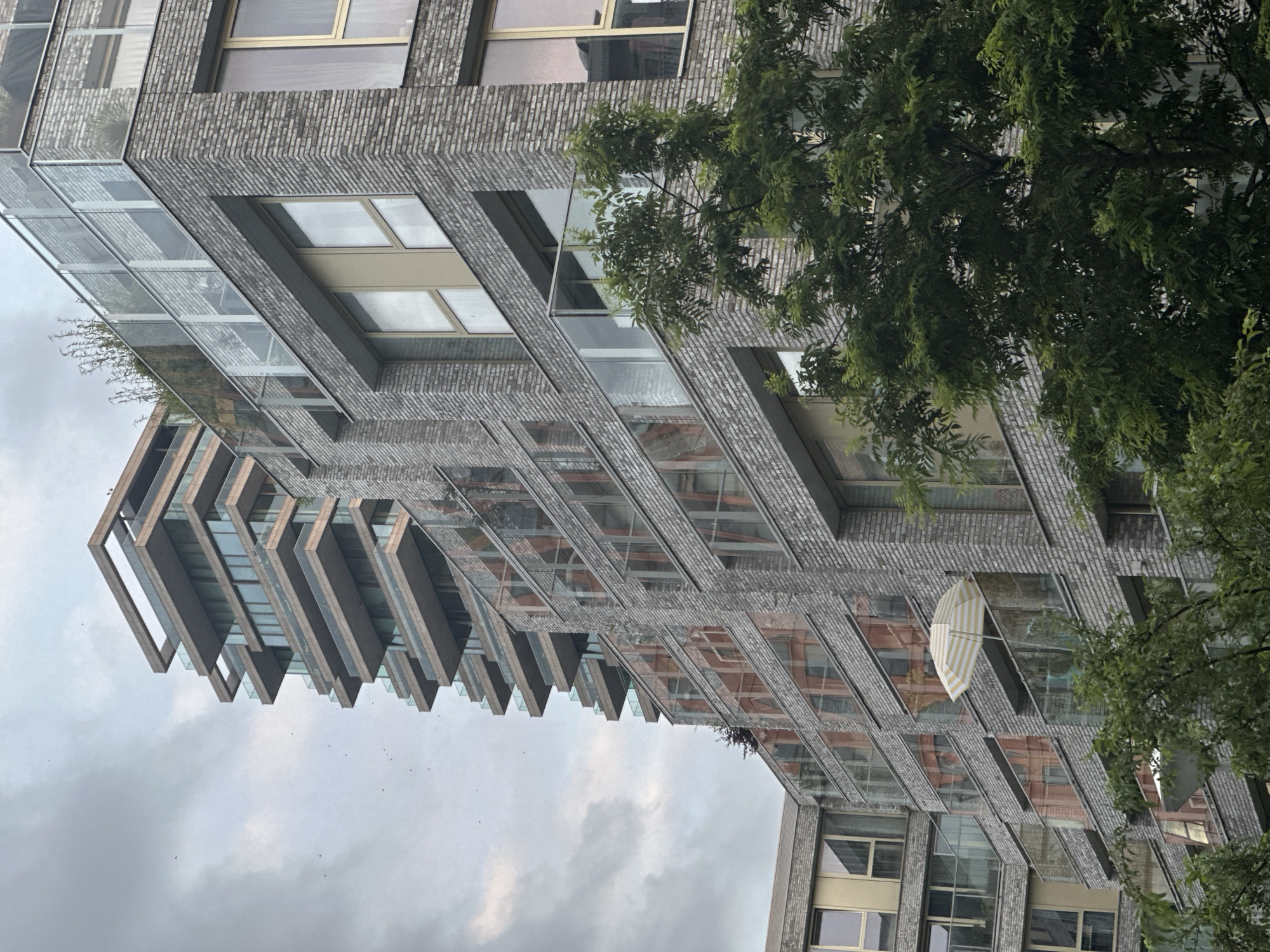 Amsterdam resident documents cat, architecture during overcast evening