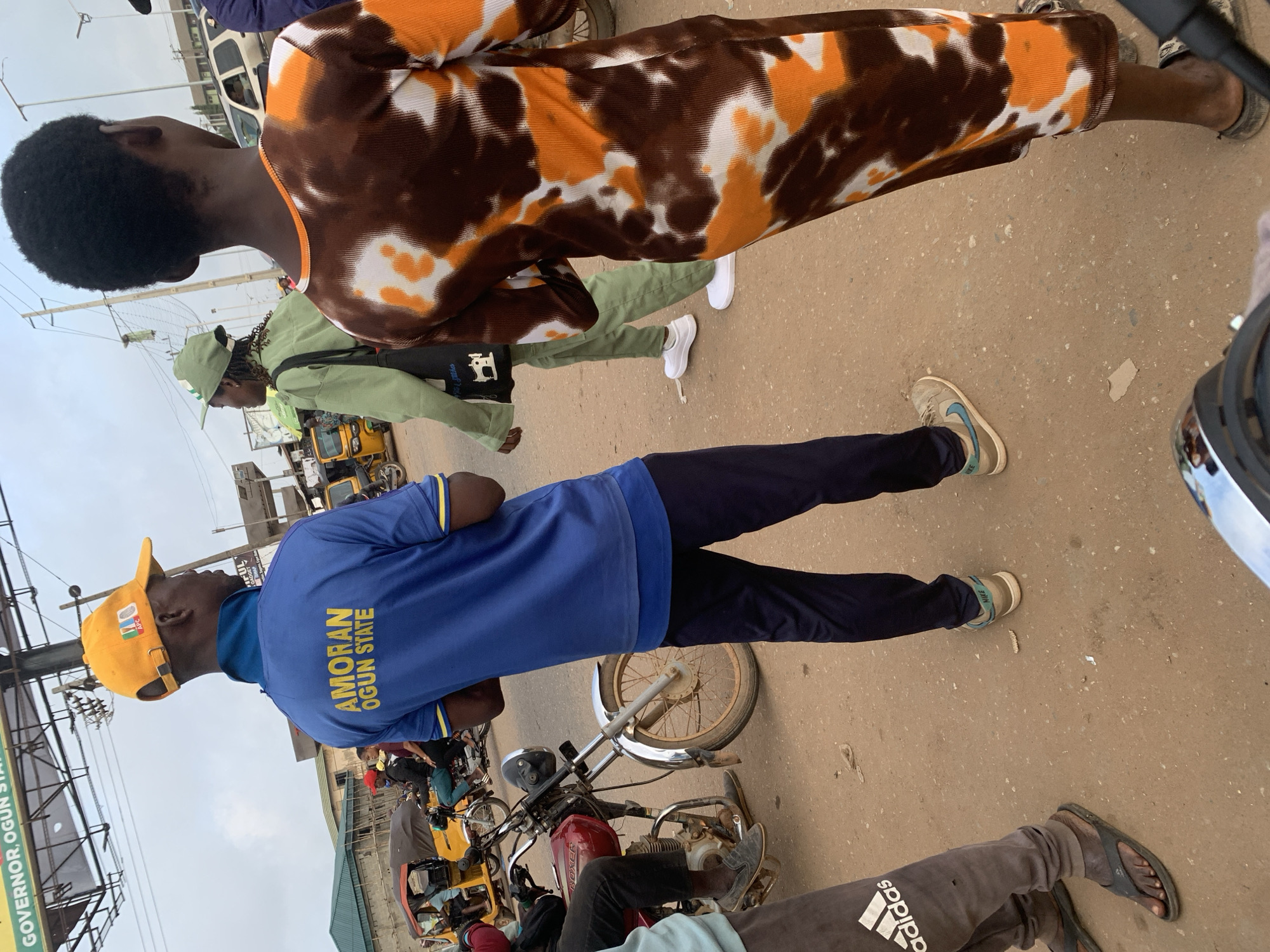 Street life at a busy Shagamu transit hub, Nigeria