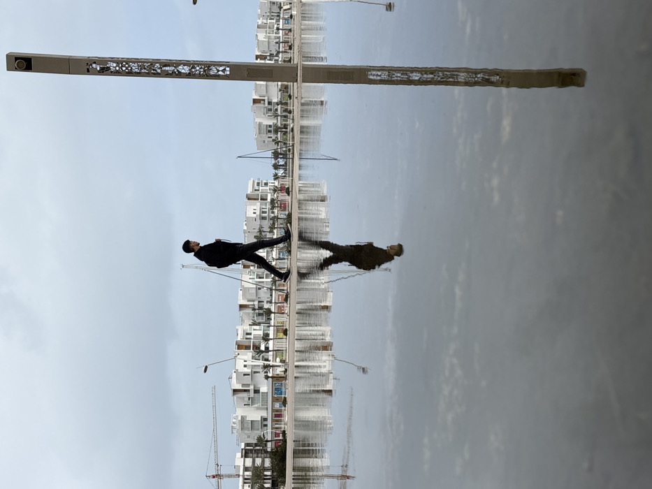 Tourist documents Tangier visit through selfies across city landmarks