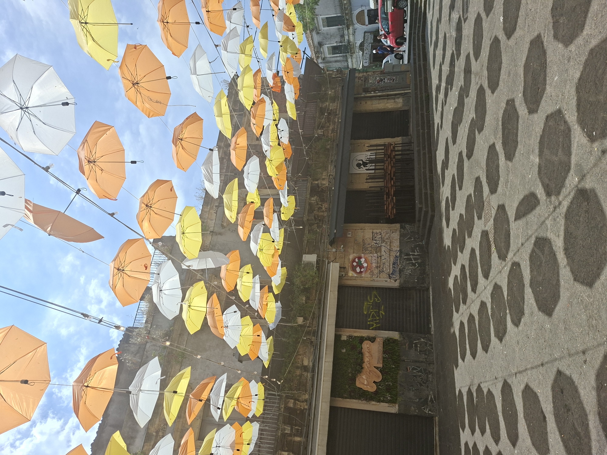 Spring morning scenes captured across Catania's decorated streets and squares