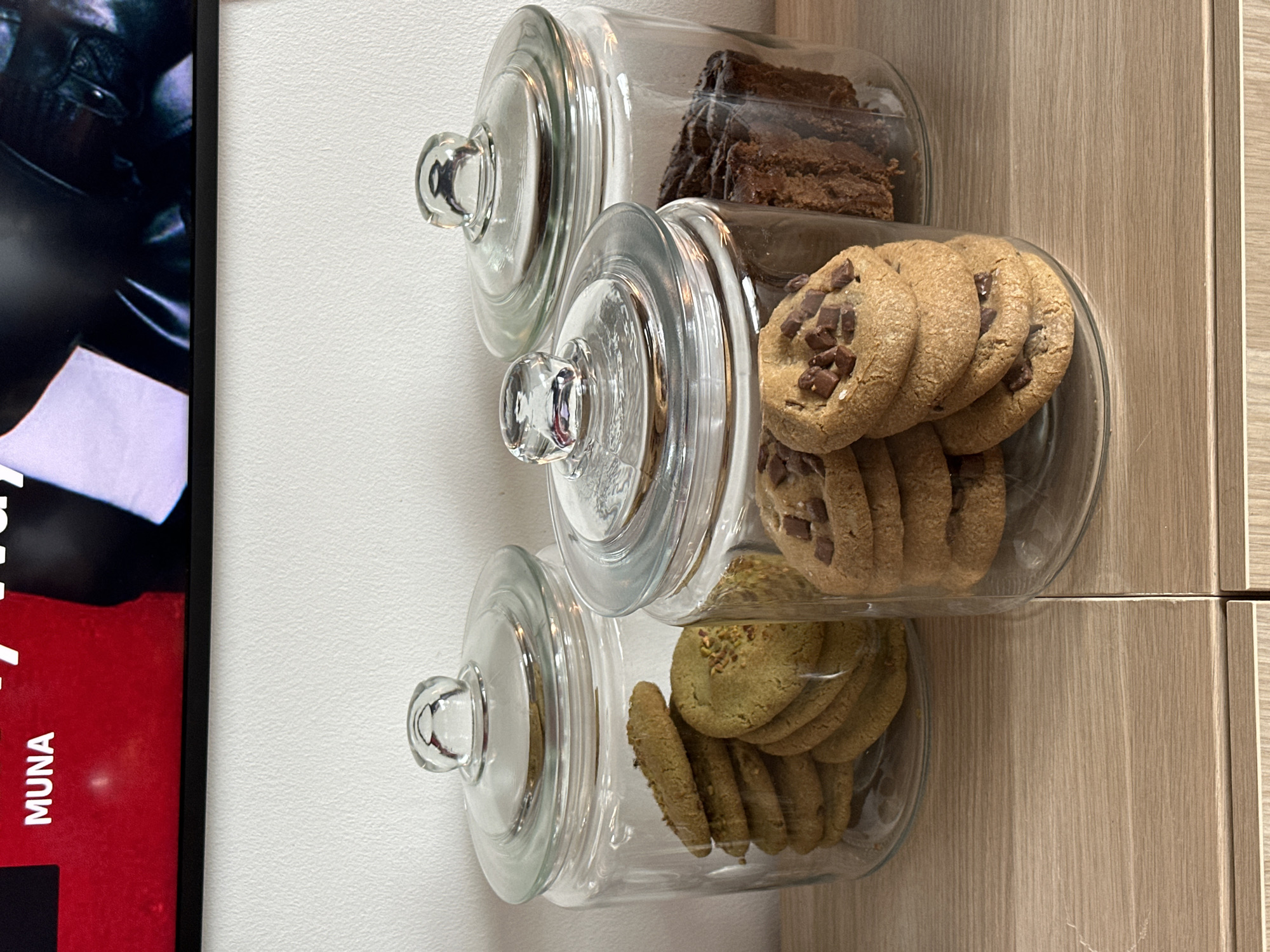 Stacked Cookie Jars Display Three Varieties in London