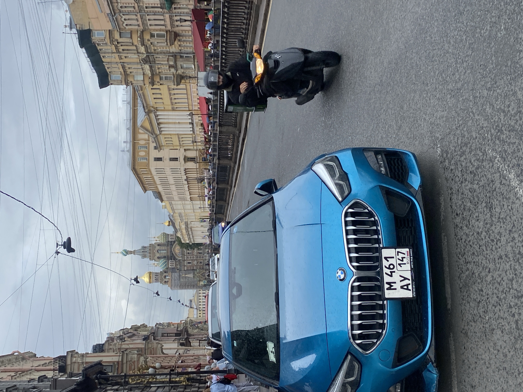 Afternoon street life along Saint Petersburg's canal district