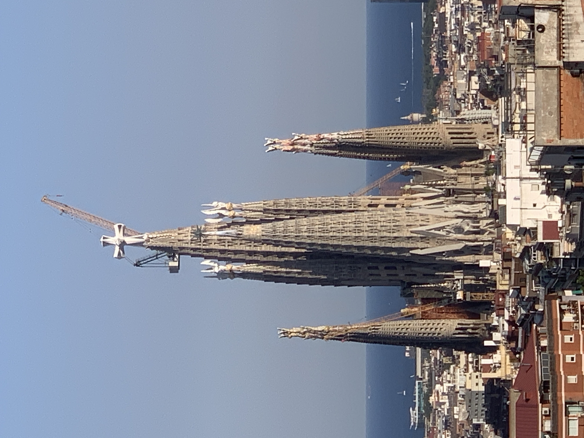 Sagrada Família views plus an out-of-place gaming screenshot