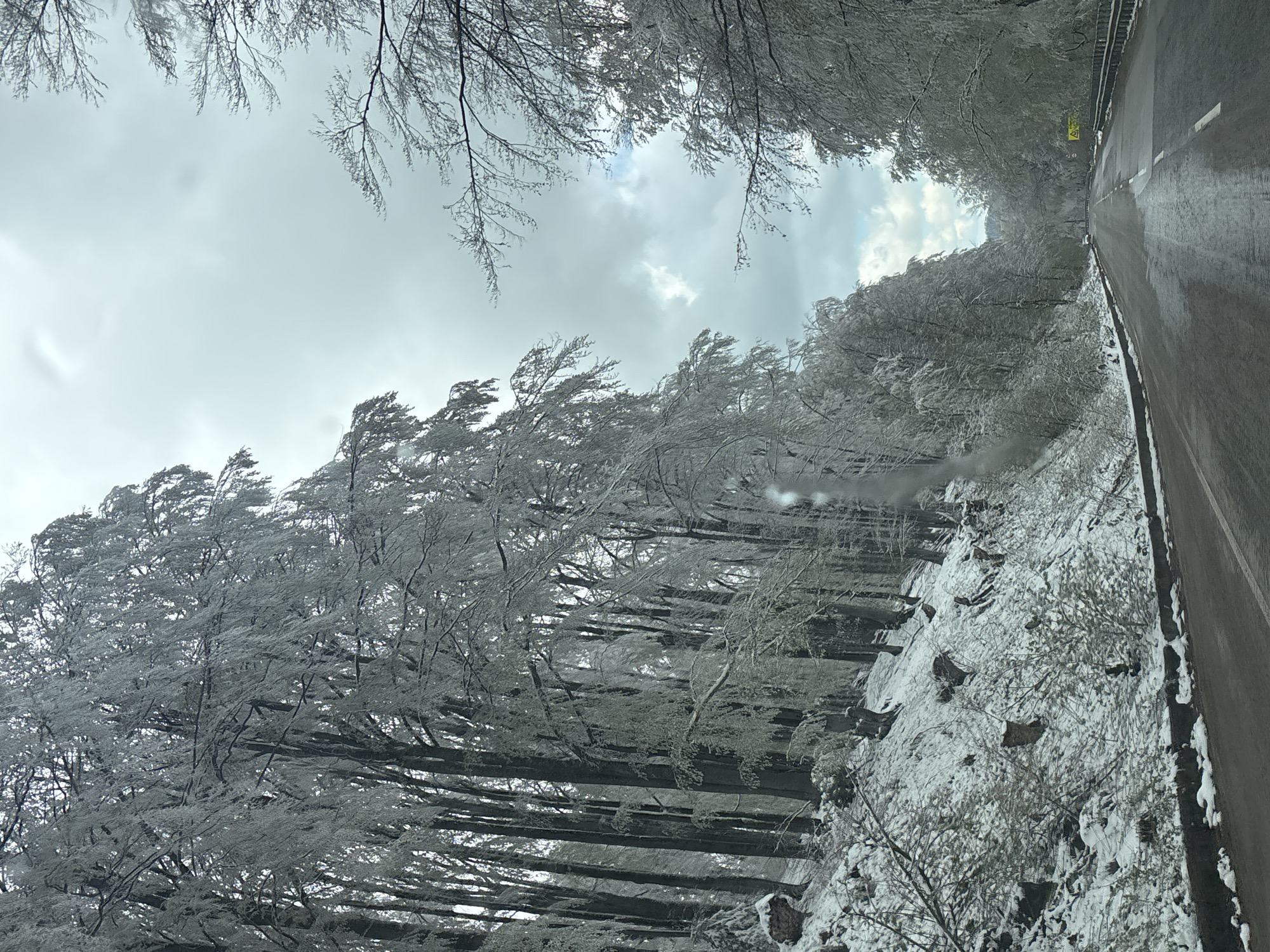 Winter road conditions documented in Barziya, Bulgaria
