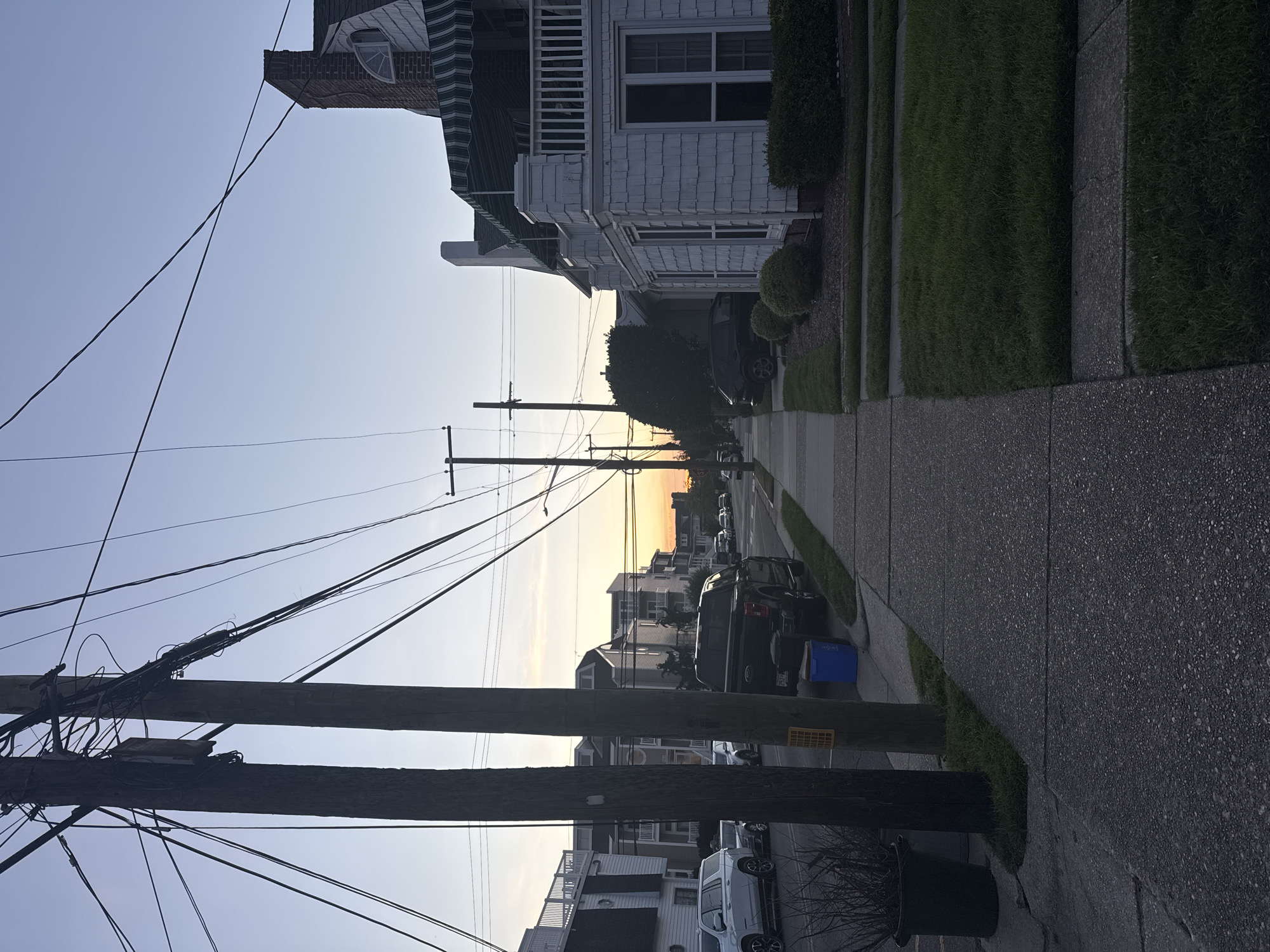 Evening stroll along Ocean City residential streets at twilight