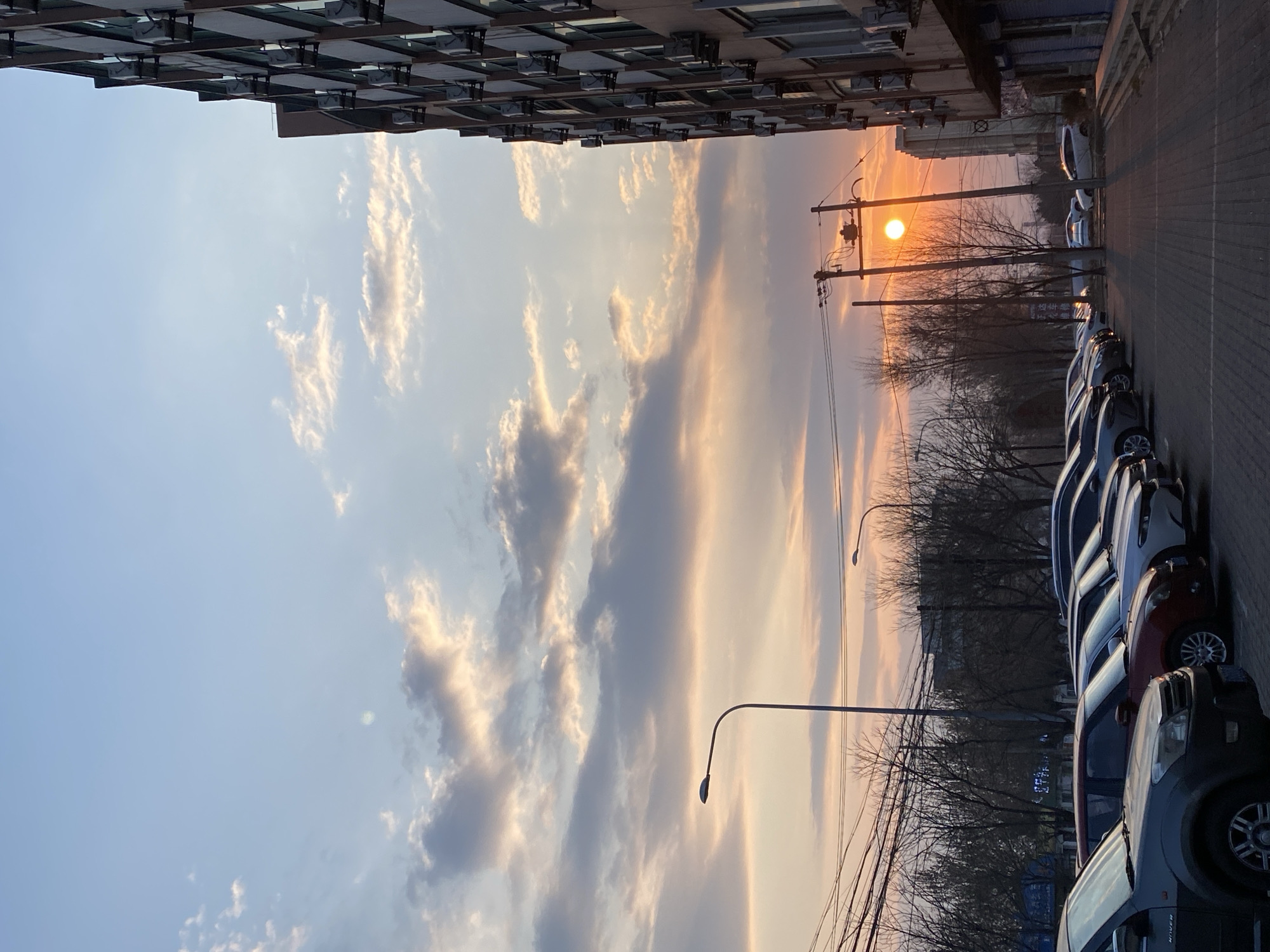 Dramatic sunrise captured over Zhongtun cityscape