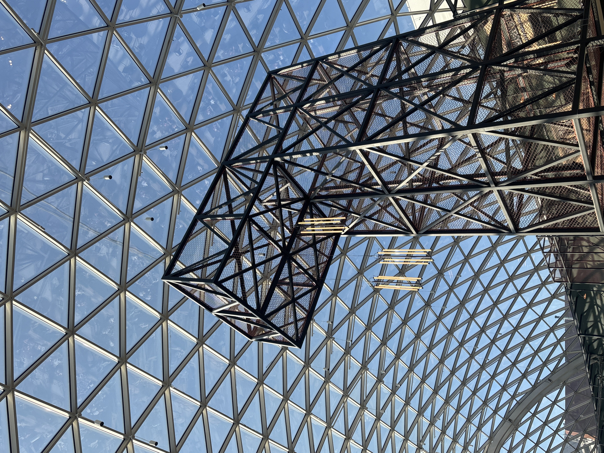 Glass dome ceiling photographed in Perm, Russia