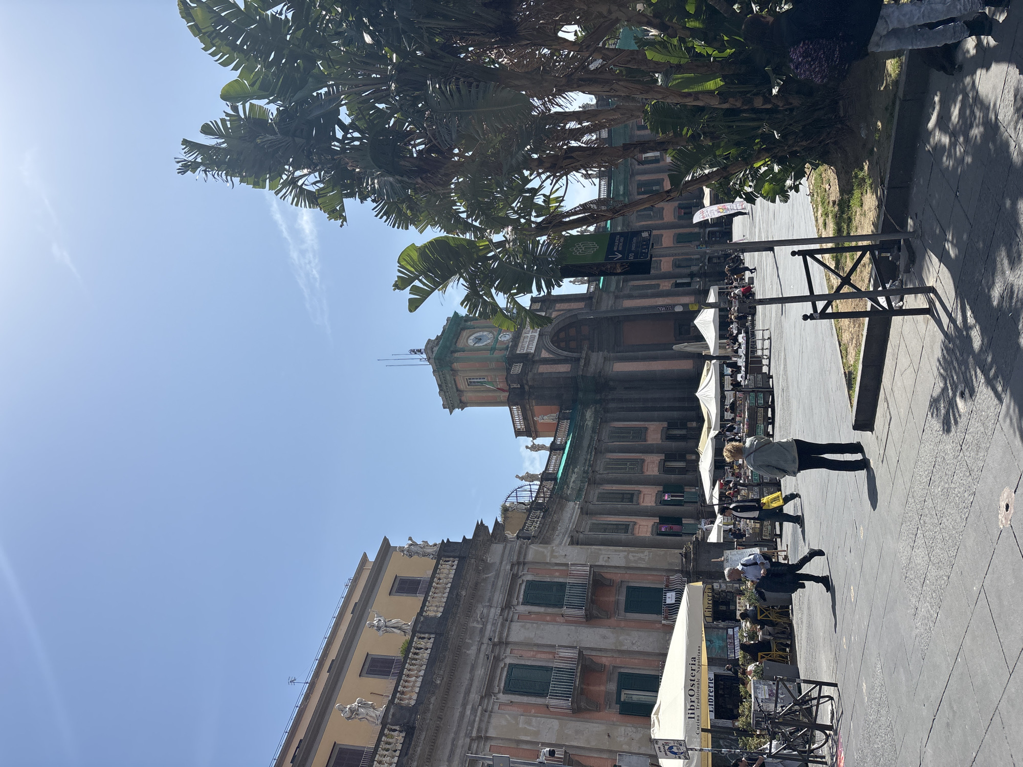 Daytime scene captured at Naples' Piazza San Domenico Maggiore
