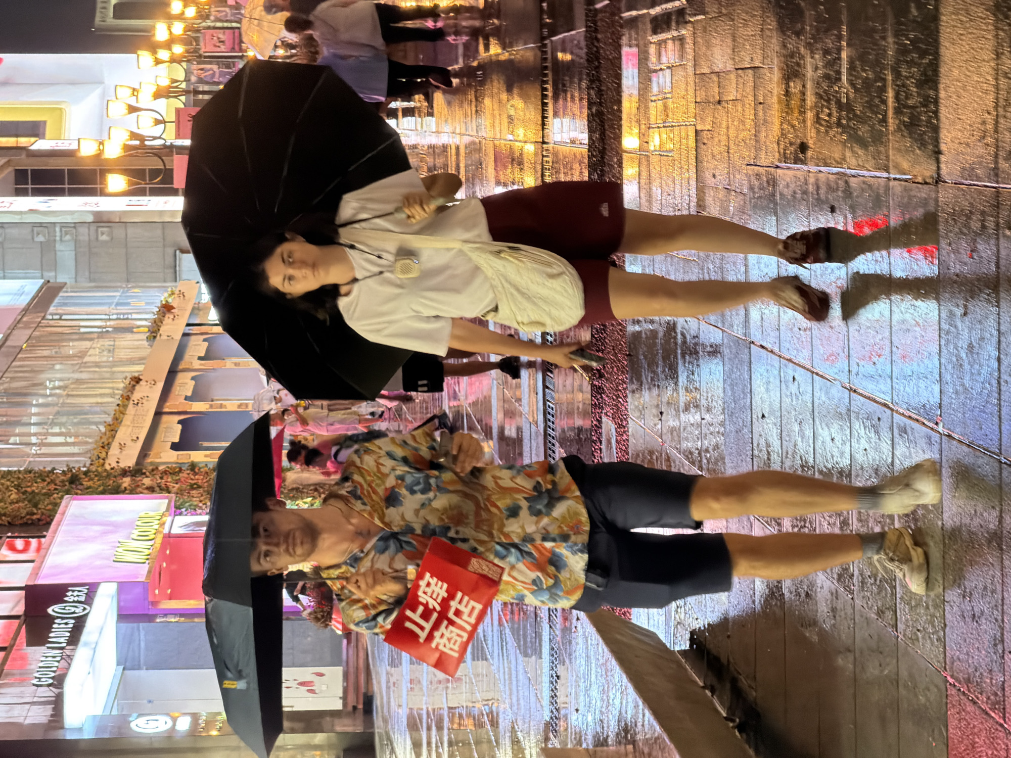 Rainy night life on the streets of Yuzhong District