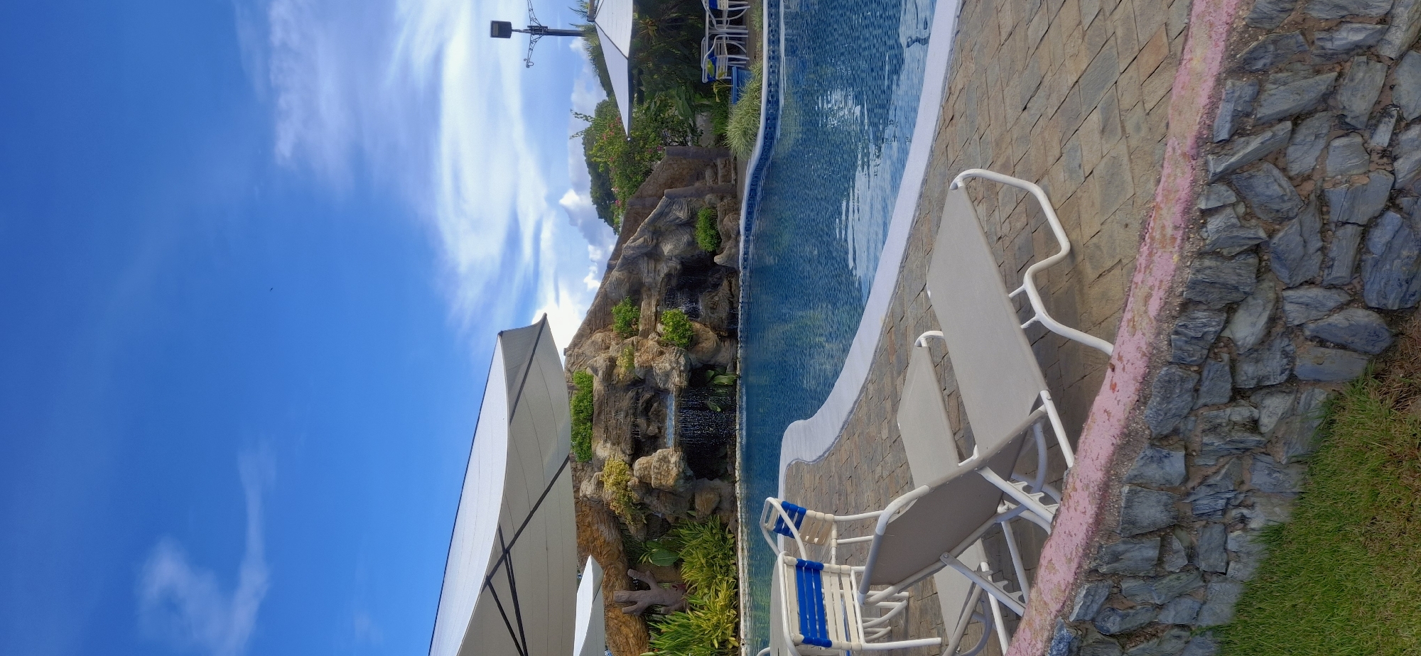 Poolside and gardens at a Venezuelan estate