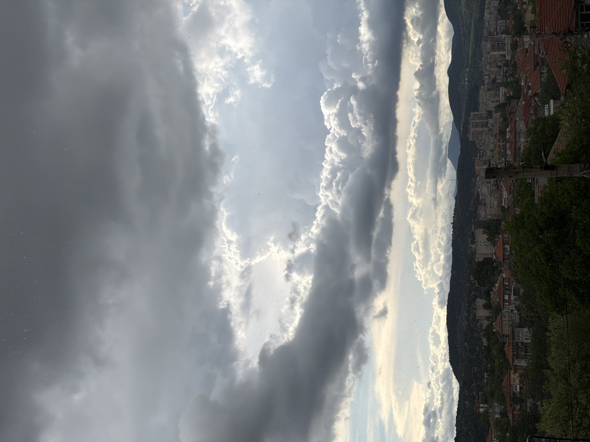 Dramatic contrasting weather clouds observed over Kardzhali, Bulgaria