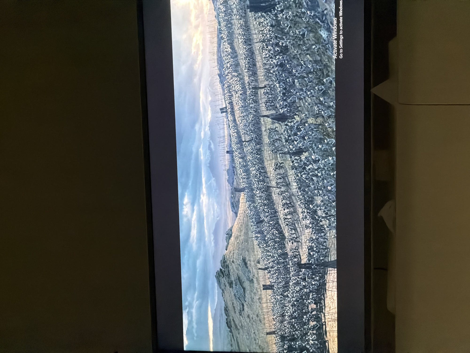 Digital landscape scene displayed on screen in Plovdiv