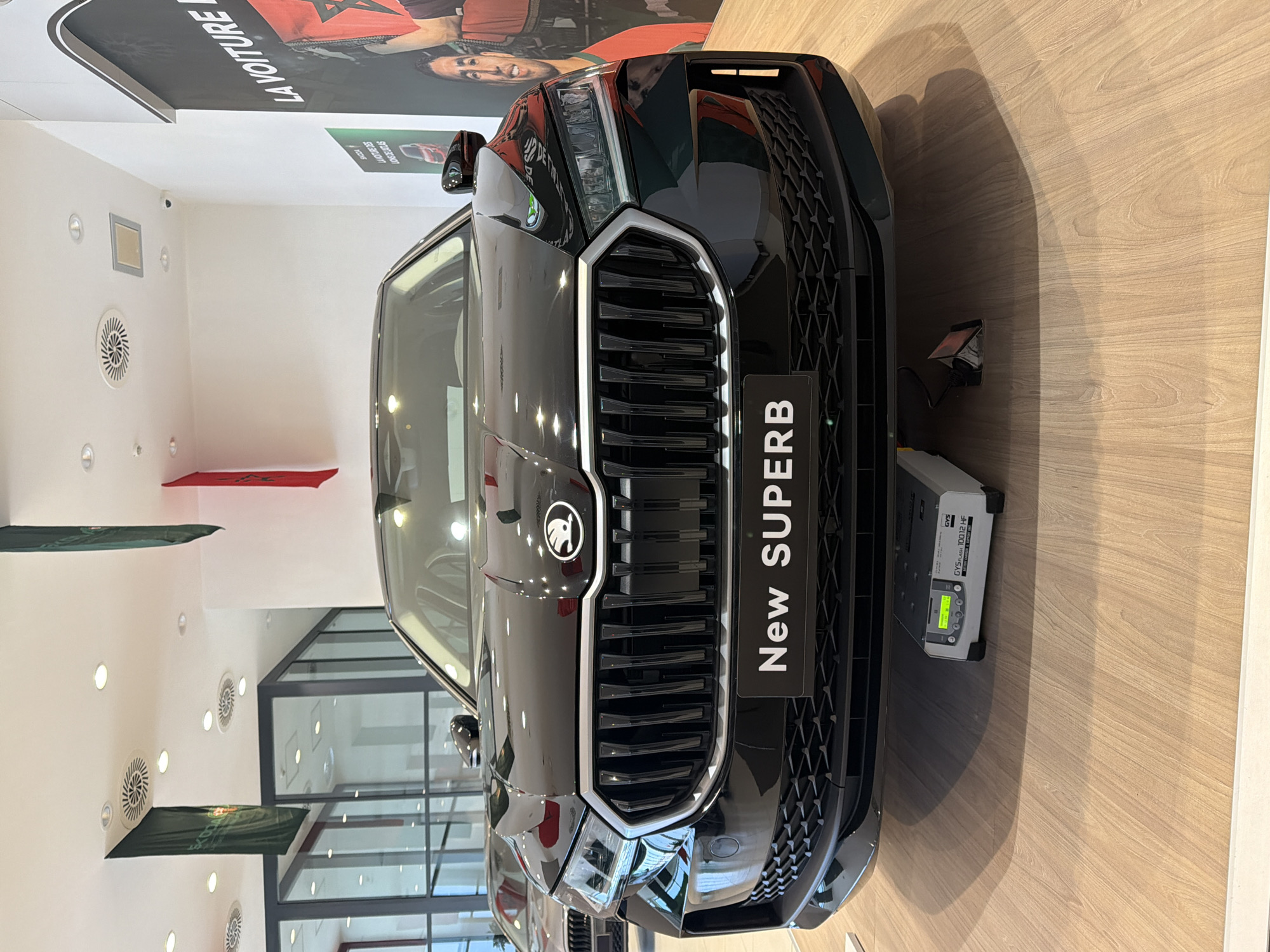Car showroom and soccer poster spotted in Morocco