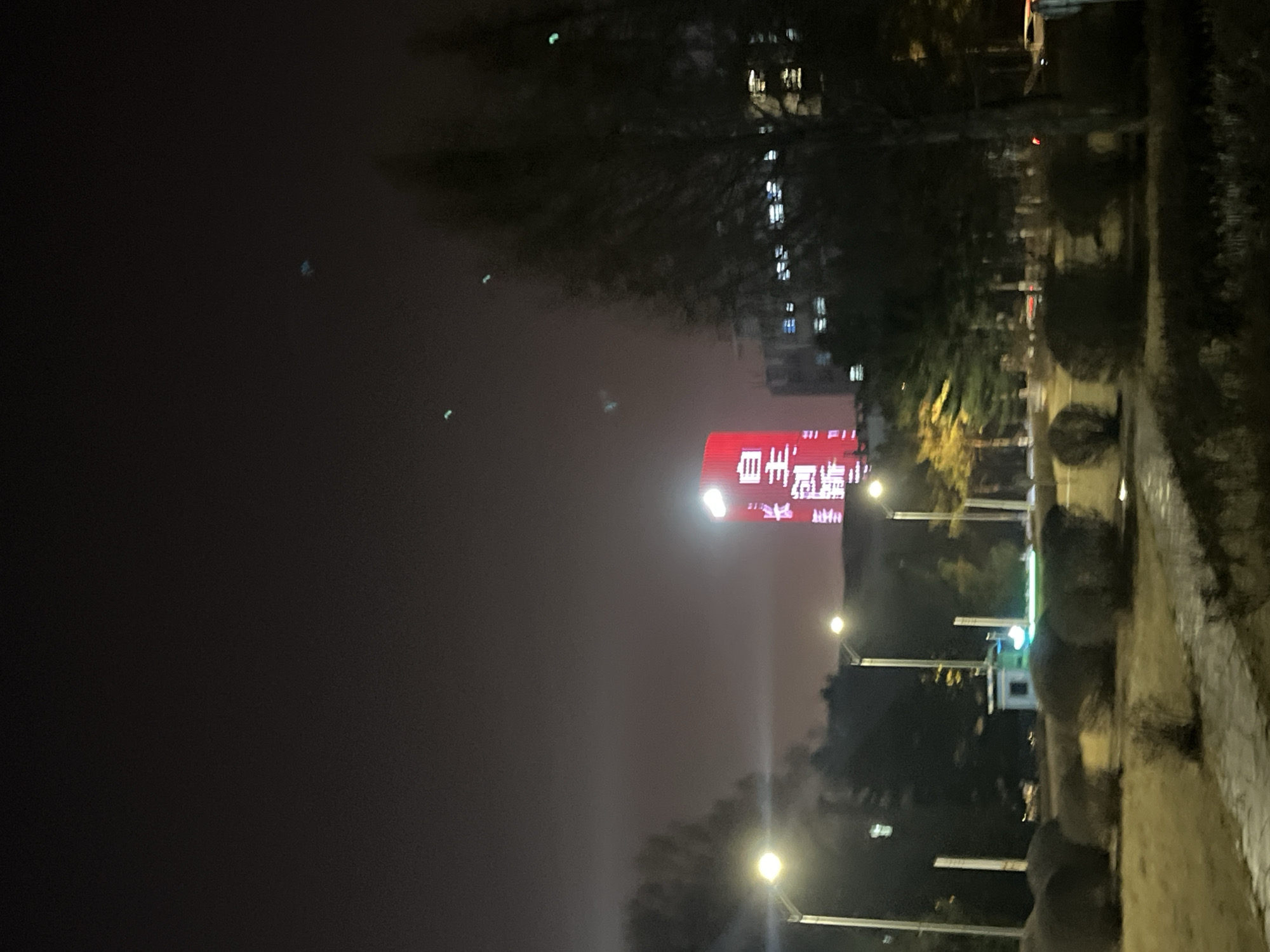 Nighttime scenes documented around illuminated Changchun government complex