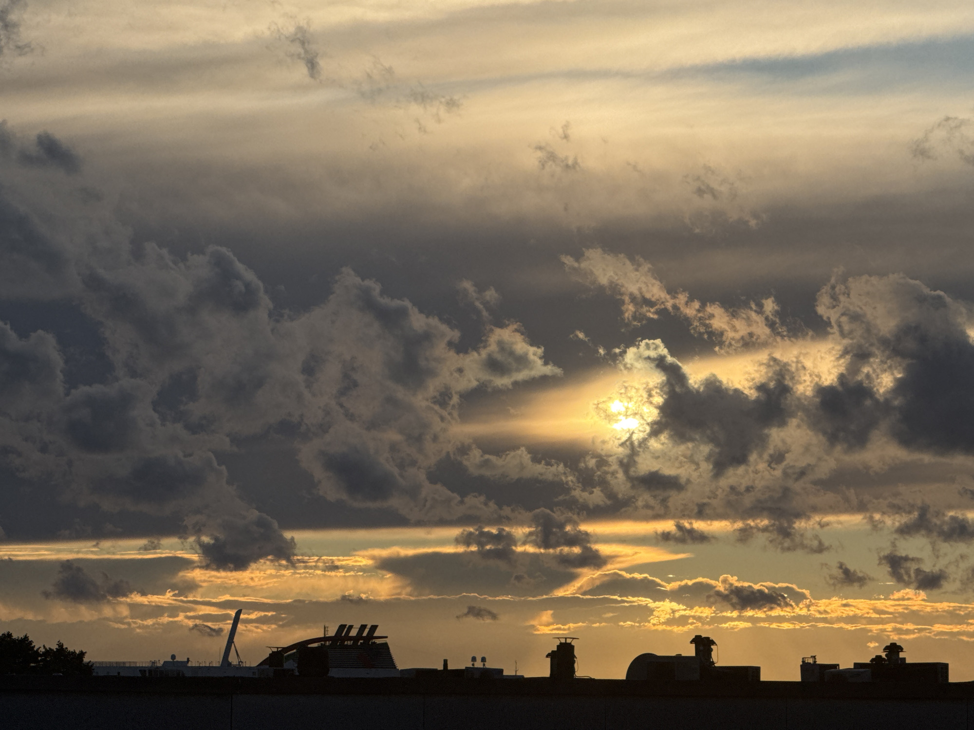 Stormy summer sky breaks over the Tallinn skyline