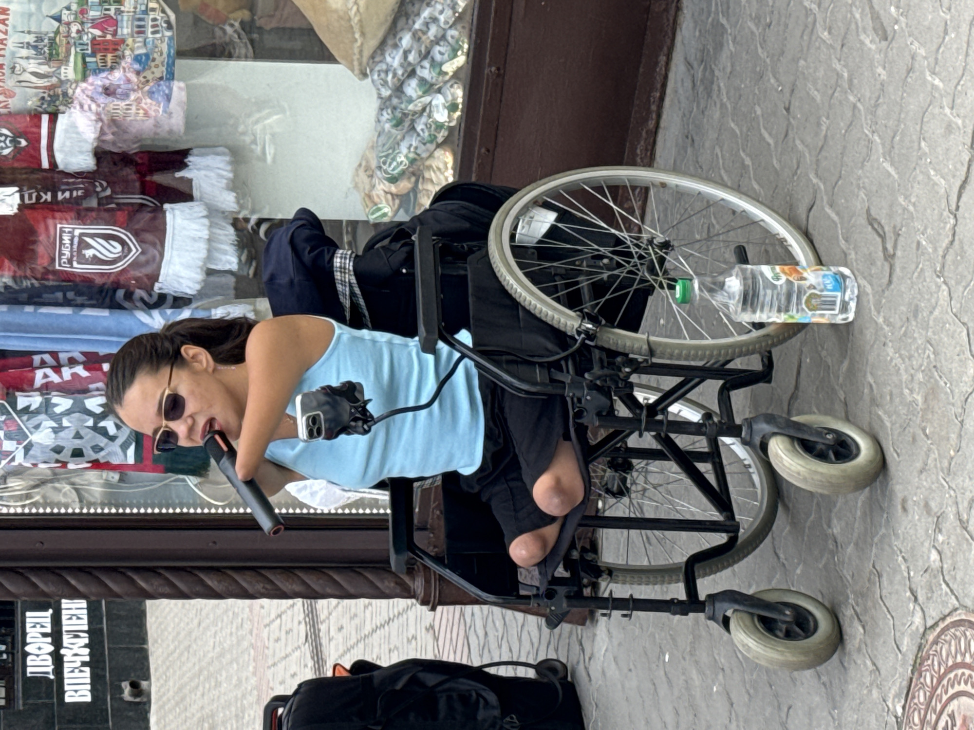 Performing live from a wheelchair in Kazan