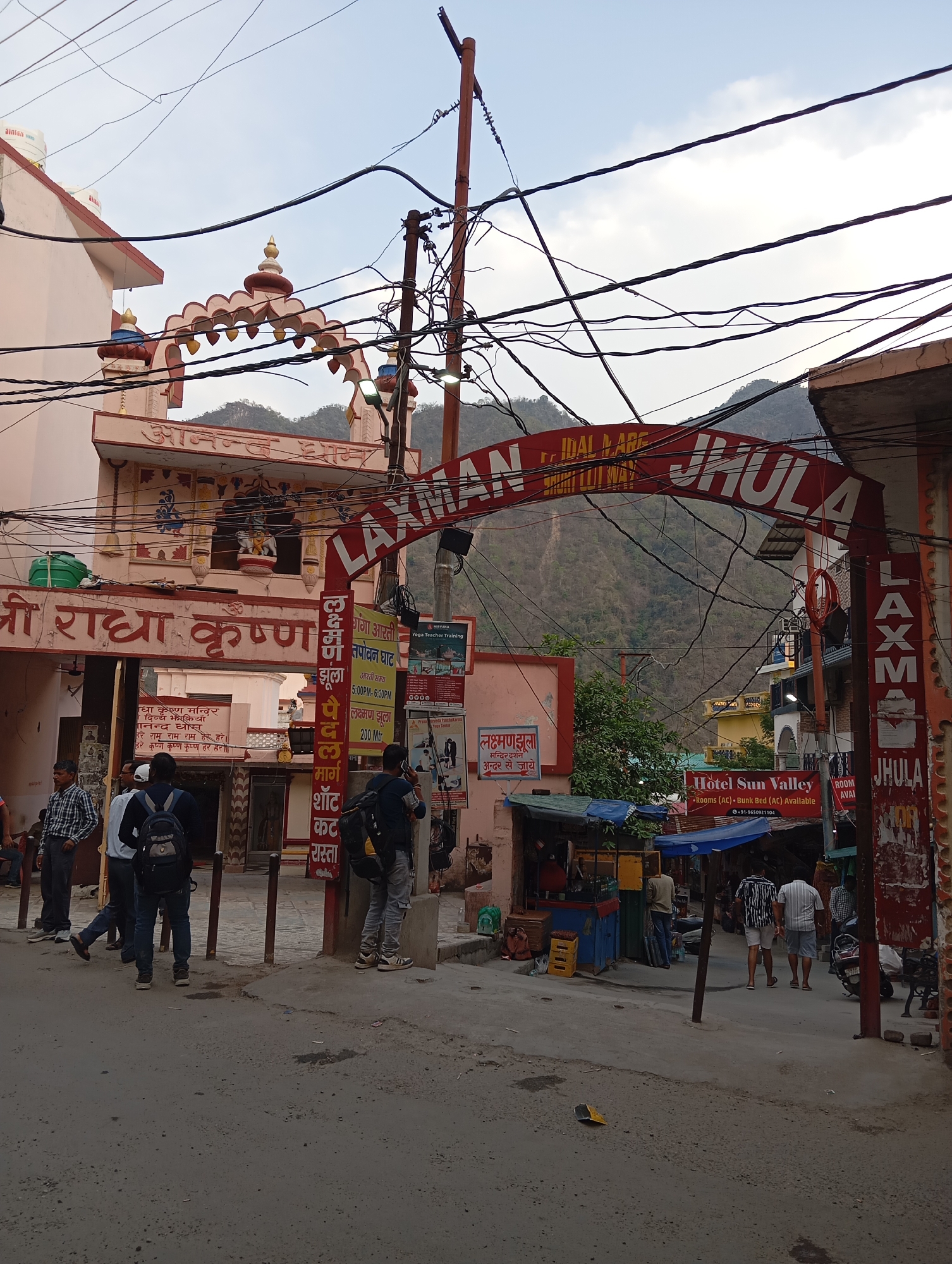 Daily street life captured around Laxman Jhula, Rishikesh