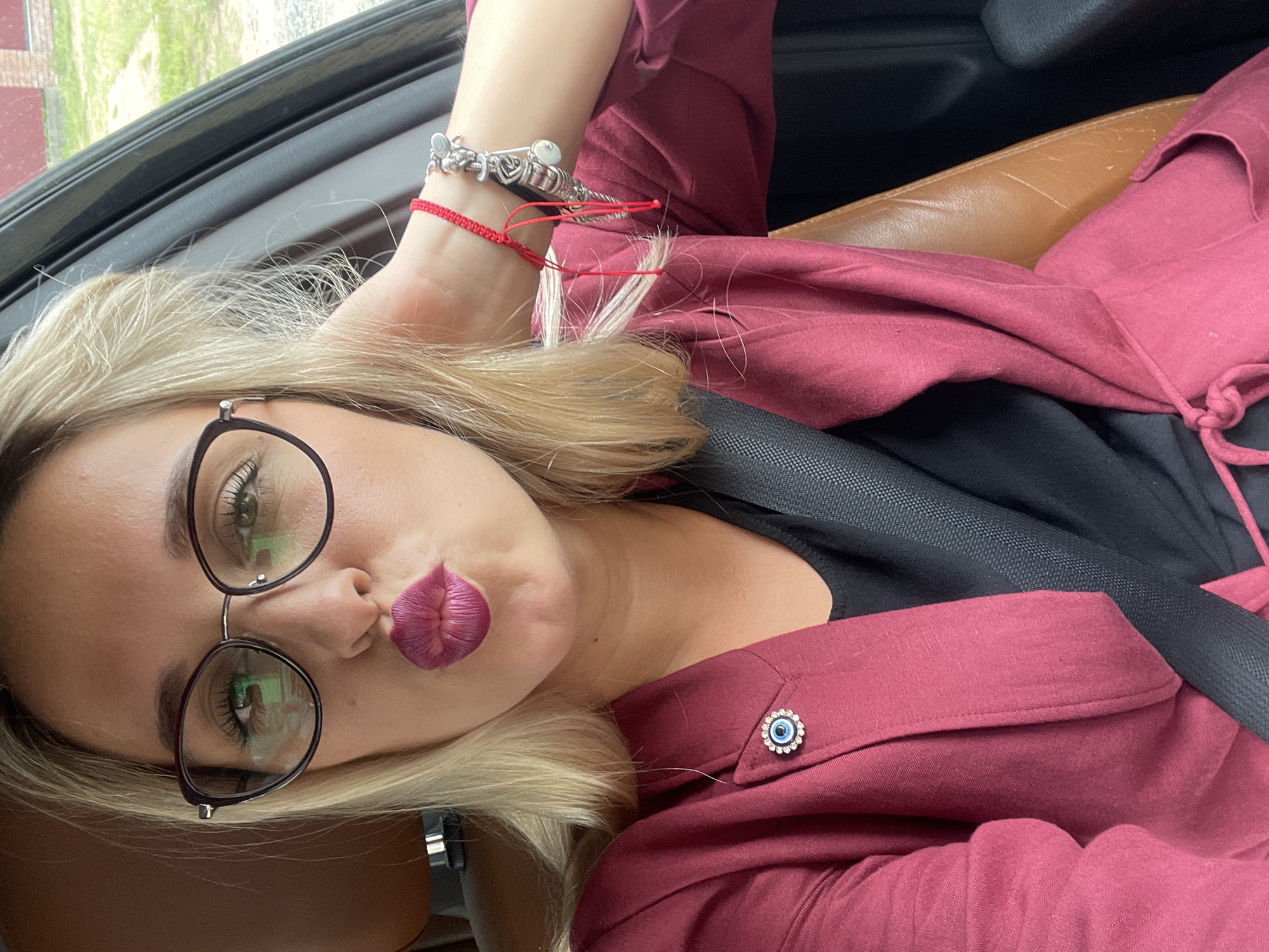 In-car selfie session in Chaikovsky, Russia