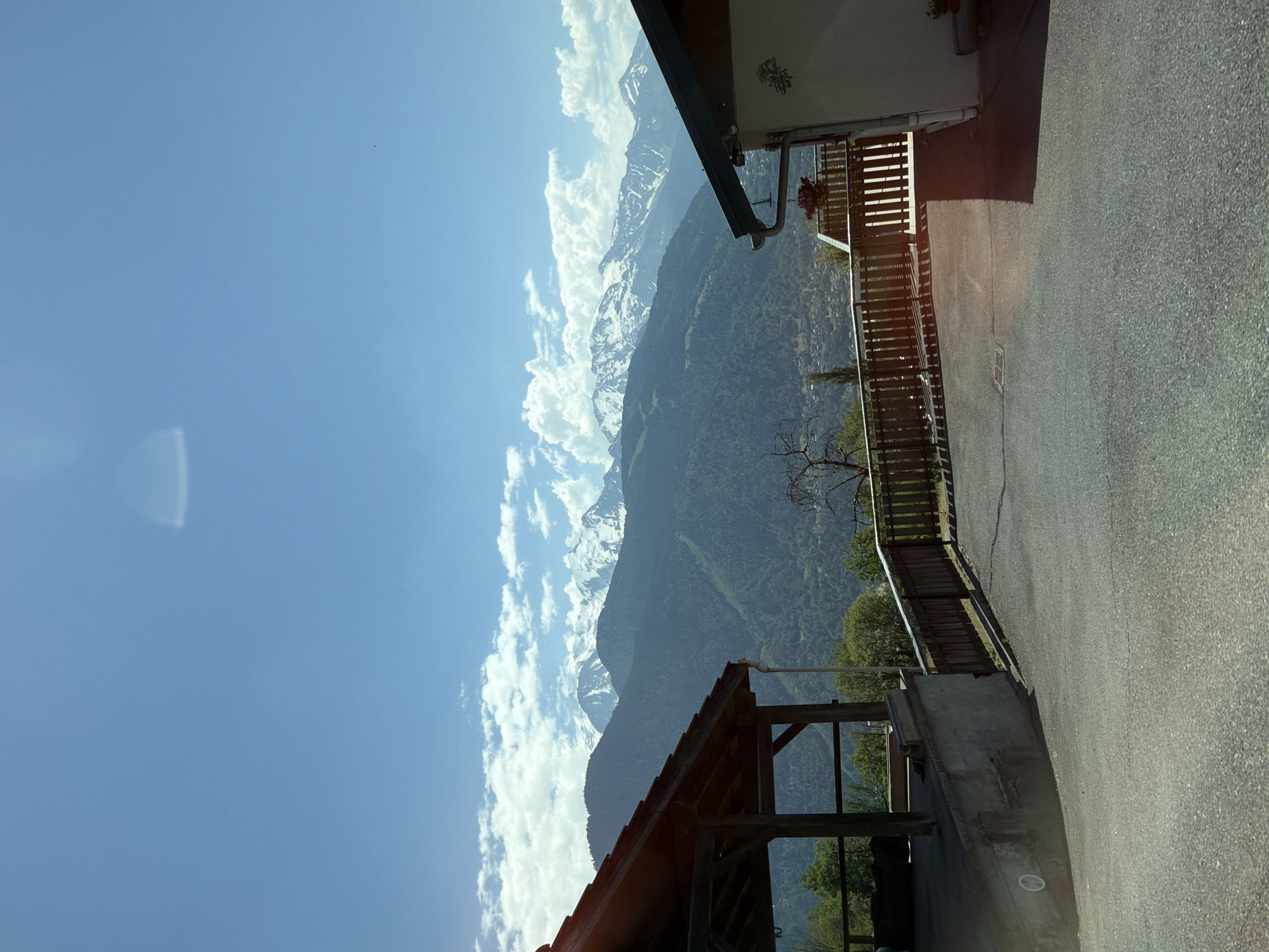 Paragliding over Passy with the Alps in full view