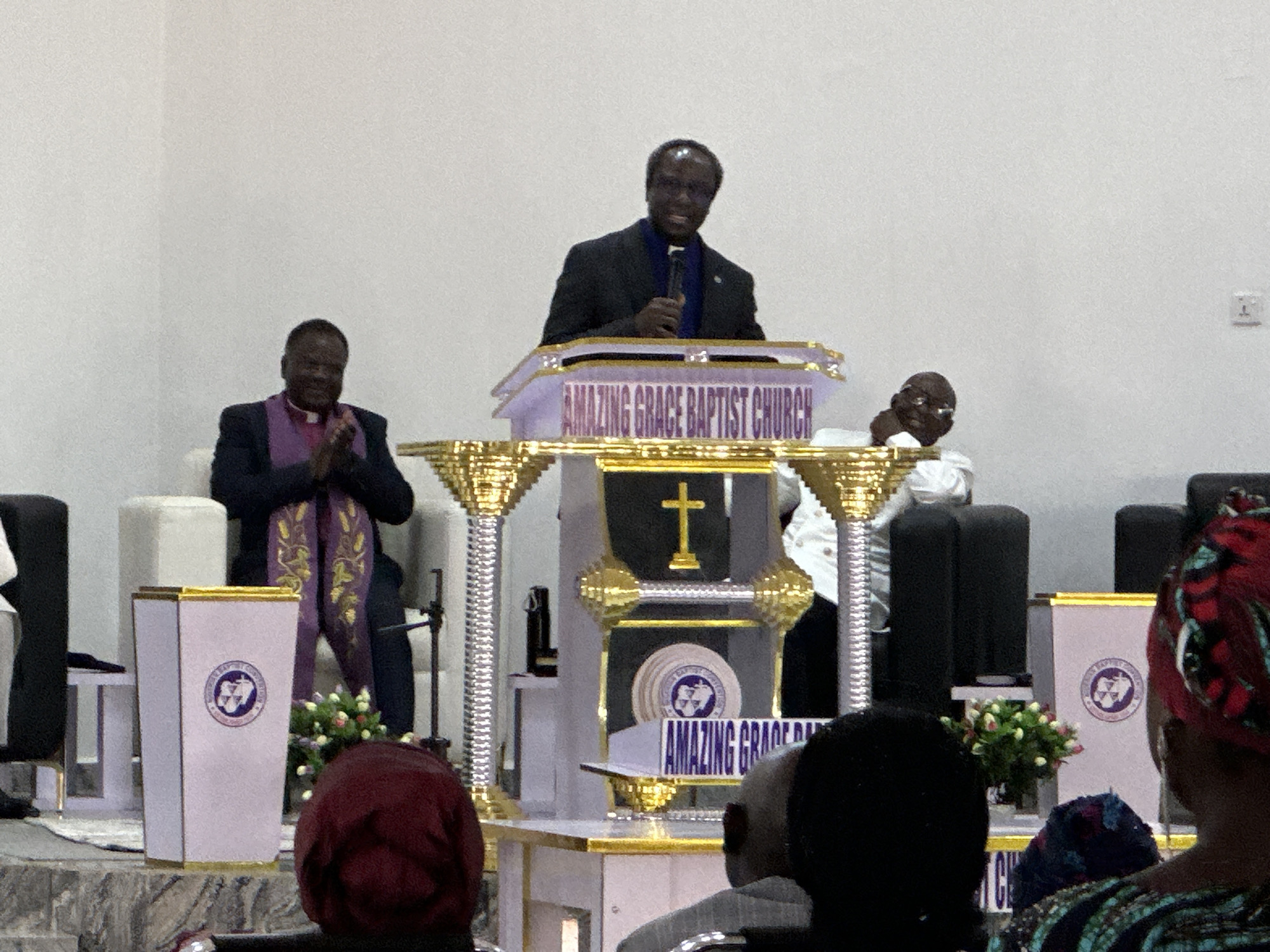 Church service with music and community gathering in Nigeria