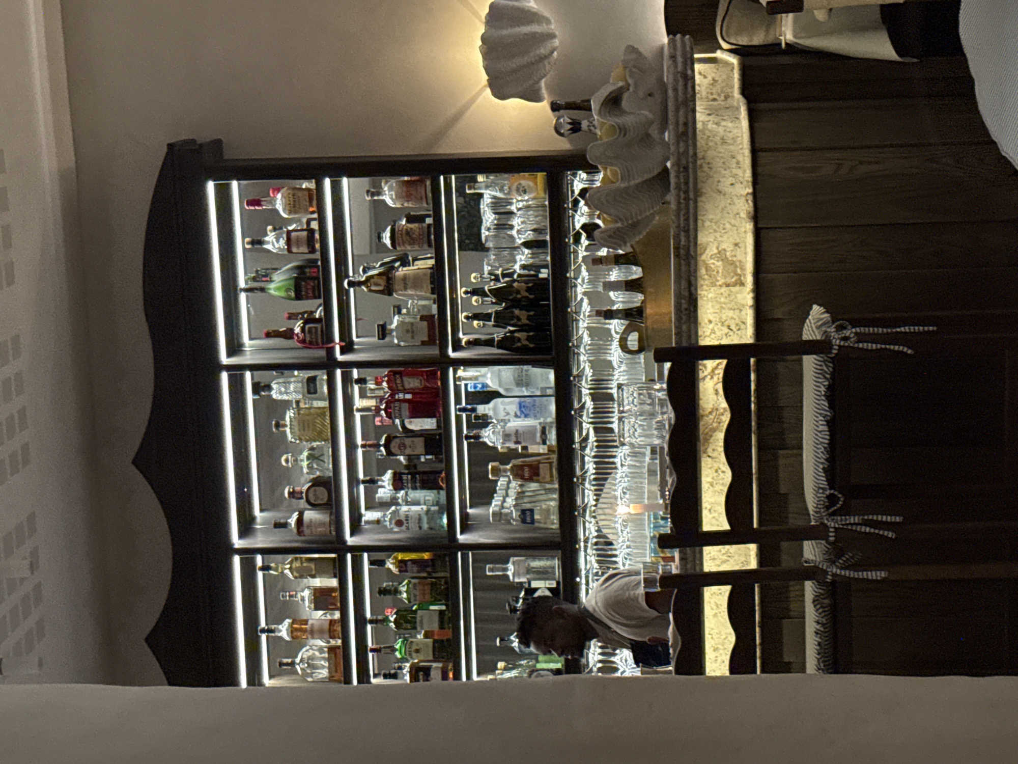 Upscale Cape Town bar restaurant interior captured Monday afternoon
