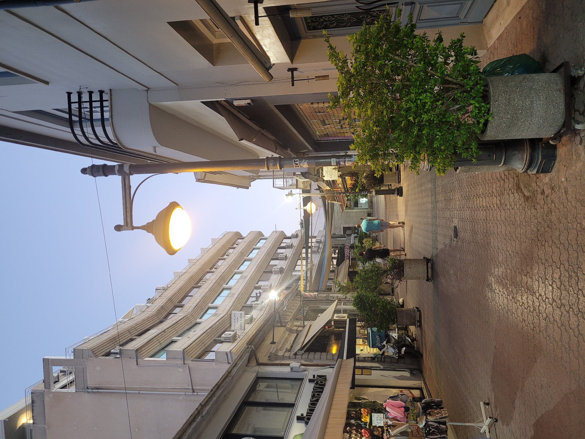 Evening stroll through Limassol's pedestrian street, cats and all