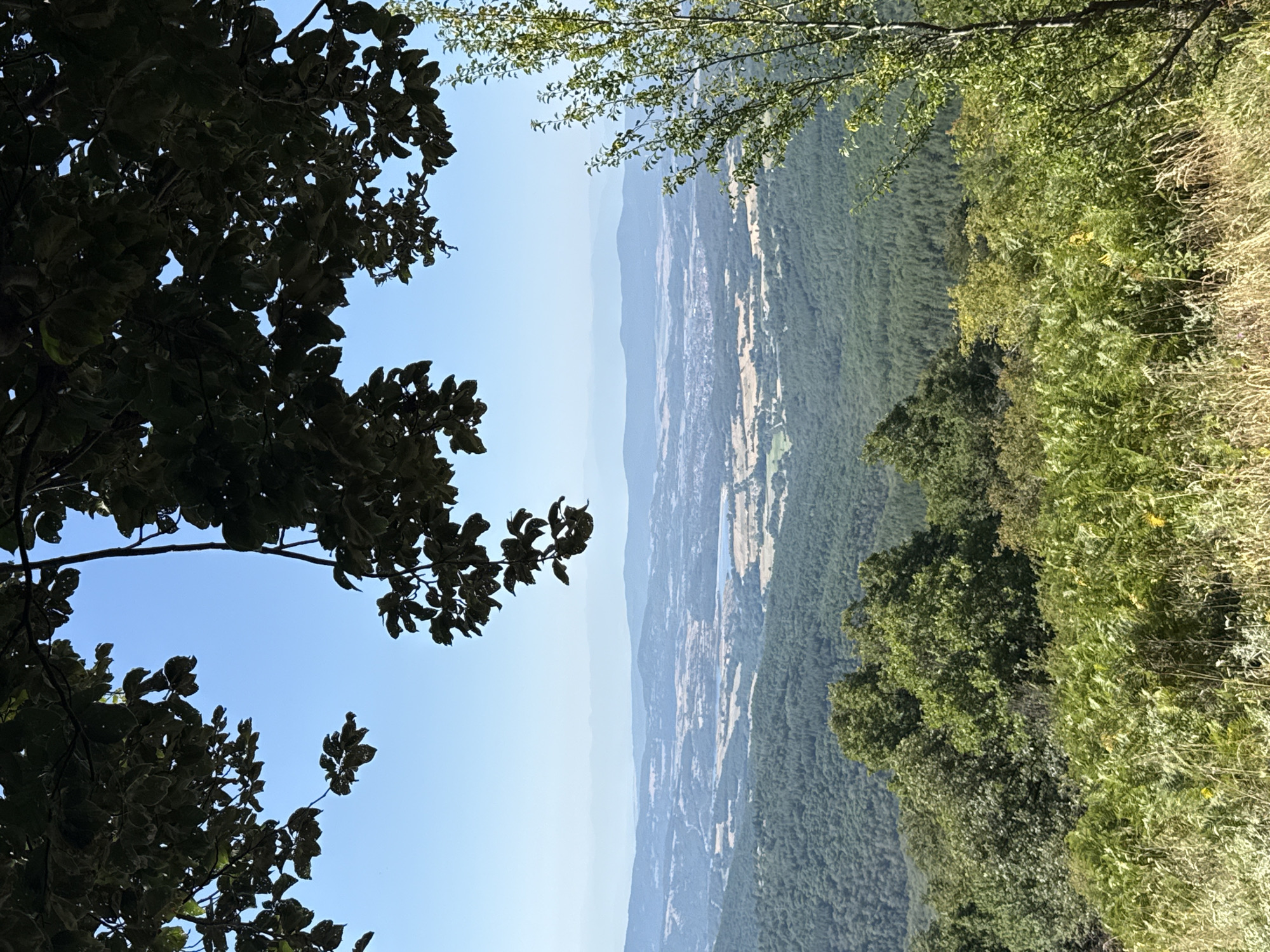 Rolling valley views from a hilltop in rural Bulgaria