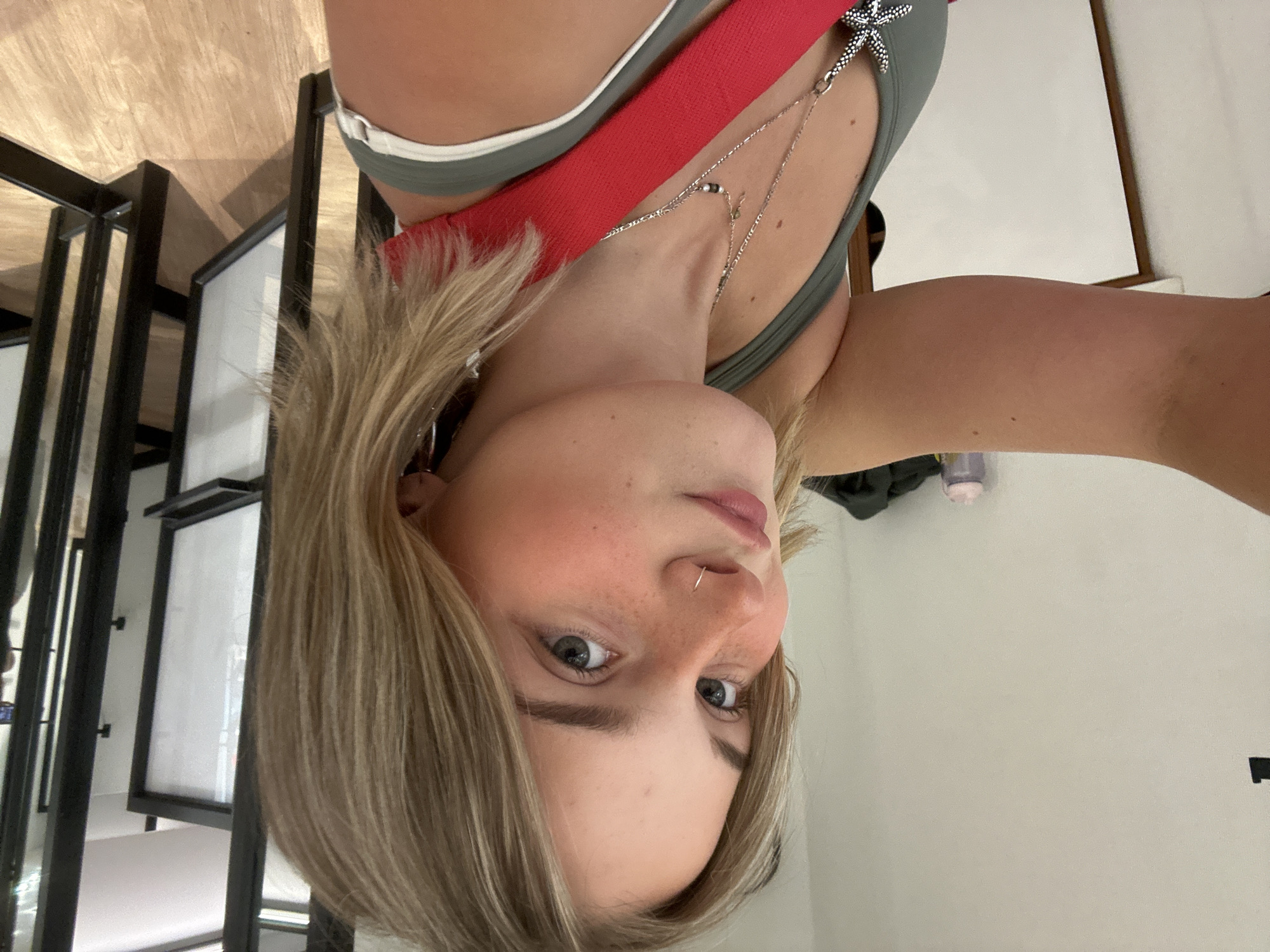 Woman takes angled selfie in Whistler