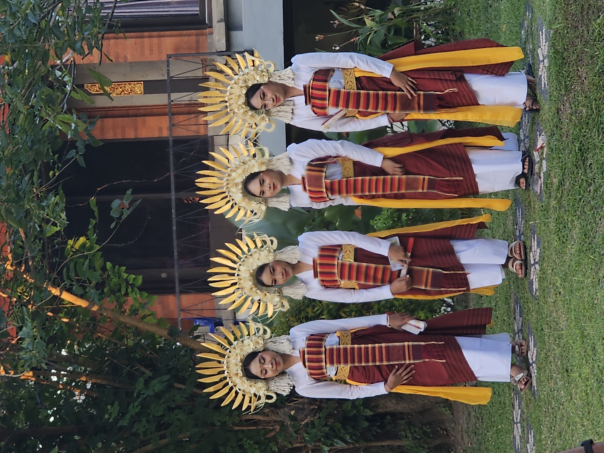Traditional Balinese dress on display in Denpasar