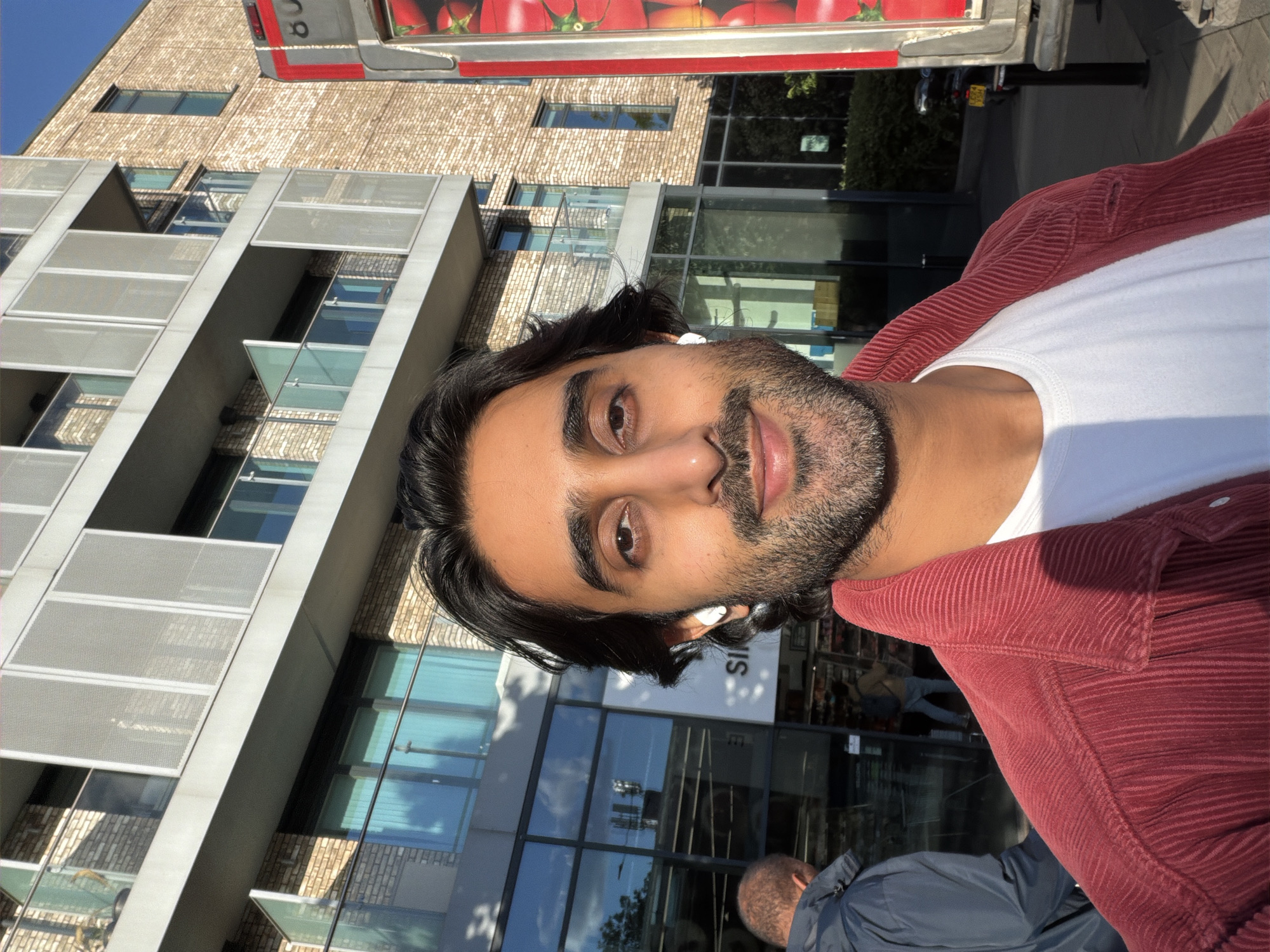 Man takes selfie, shops at M&S in London