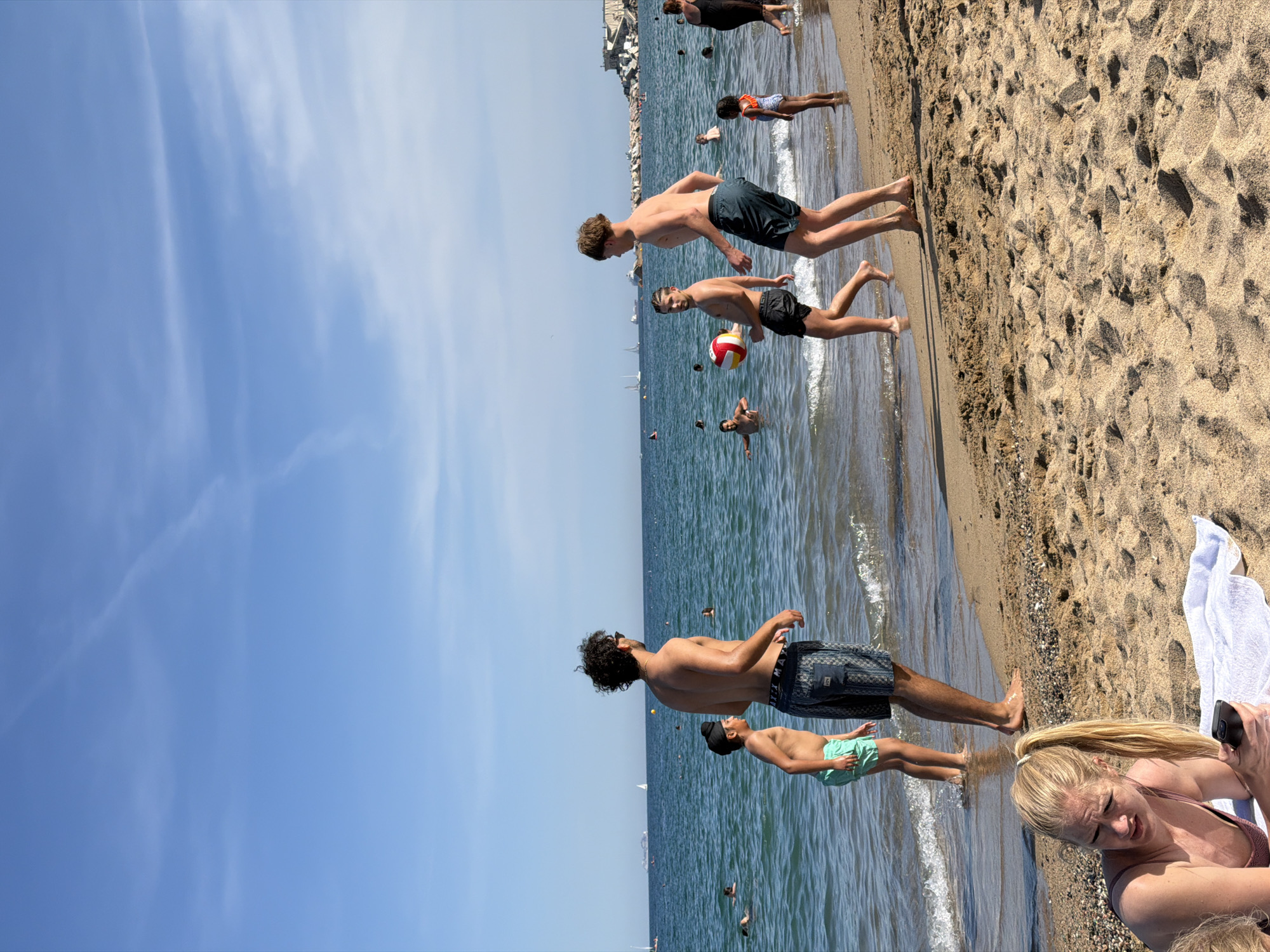 Summer afternoon across Barcelona beaches, streets and plazas