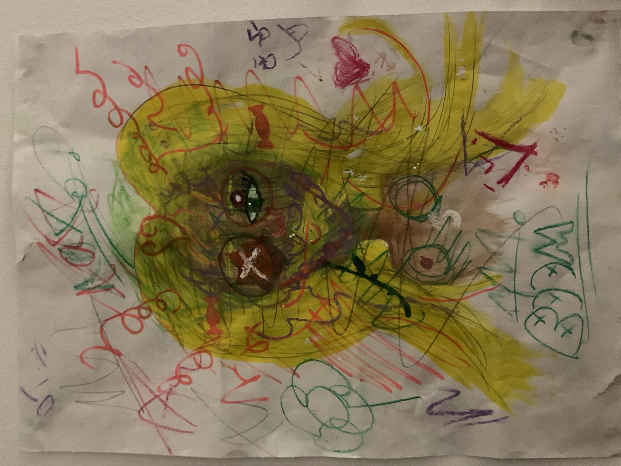 Children's drawings documented in Belgrade suburb Sunday evening
