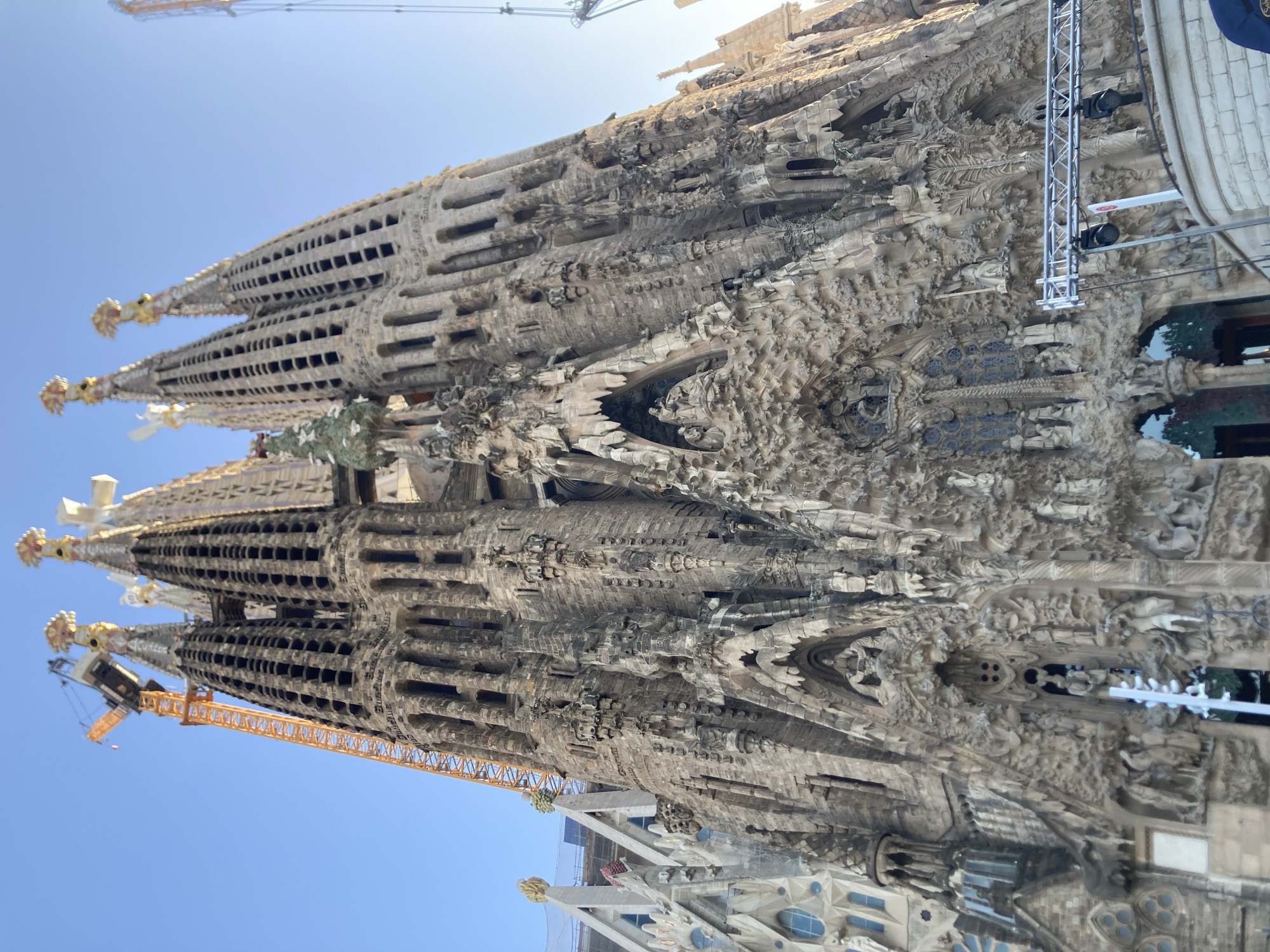 Sagrada Família up close, still under construction