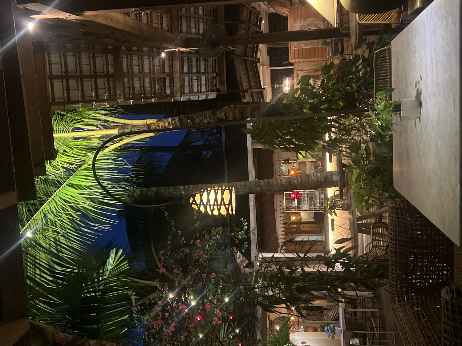 Evening diners captured at outdoor restaurant in North Kuta