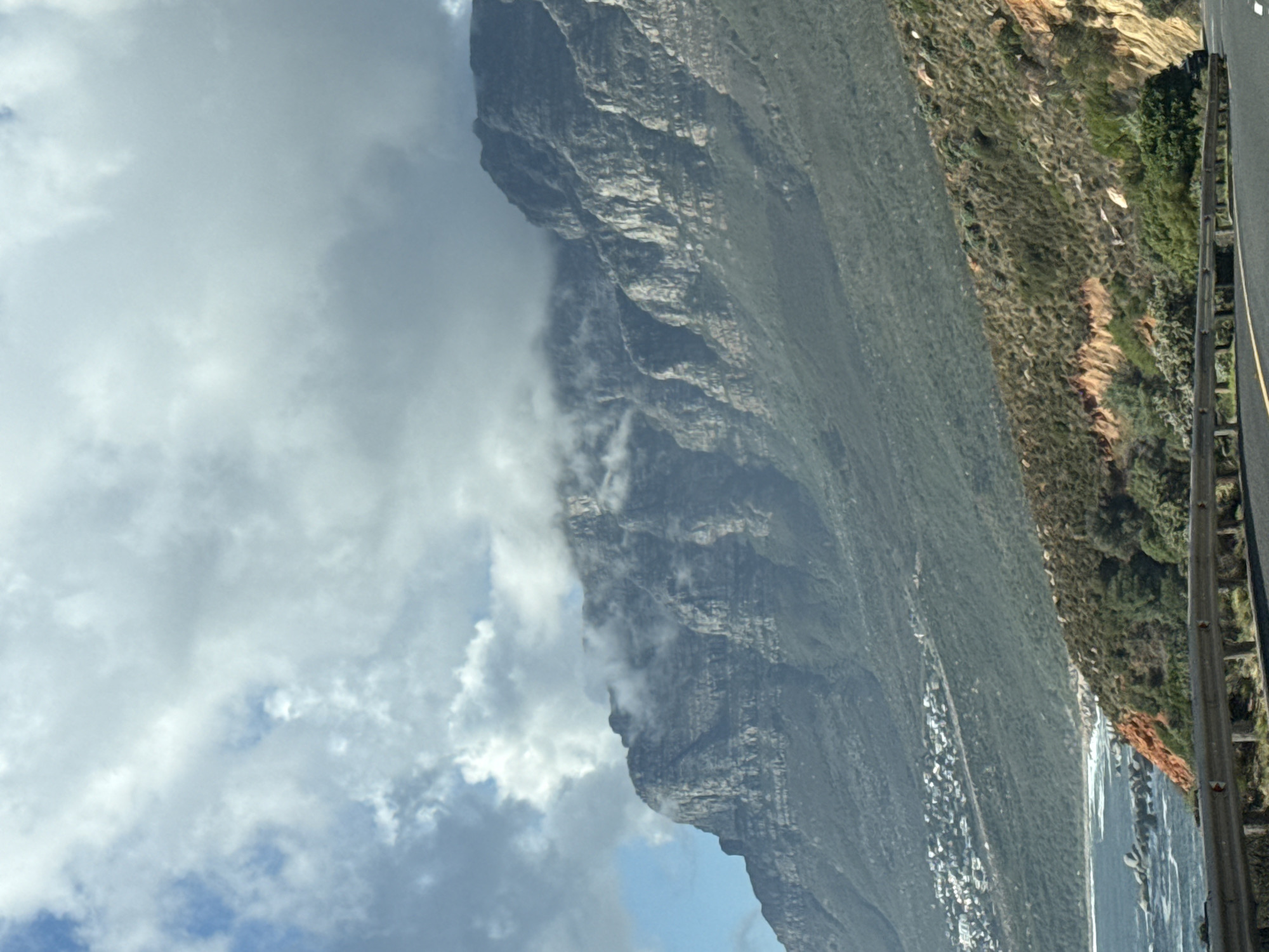 Cape Town mountains partially shrouded in clouds Tuesday afternoon