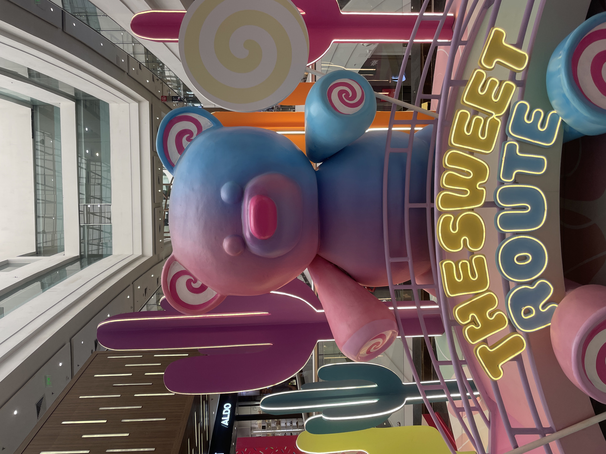 Cartoon bear candy display spotted in Mumbai shopping mall