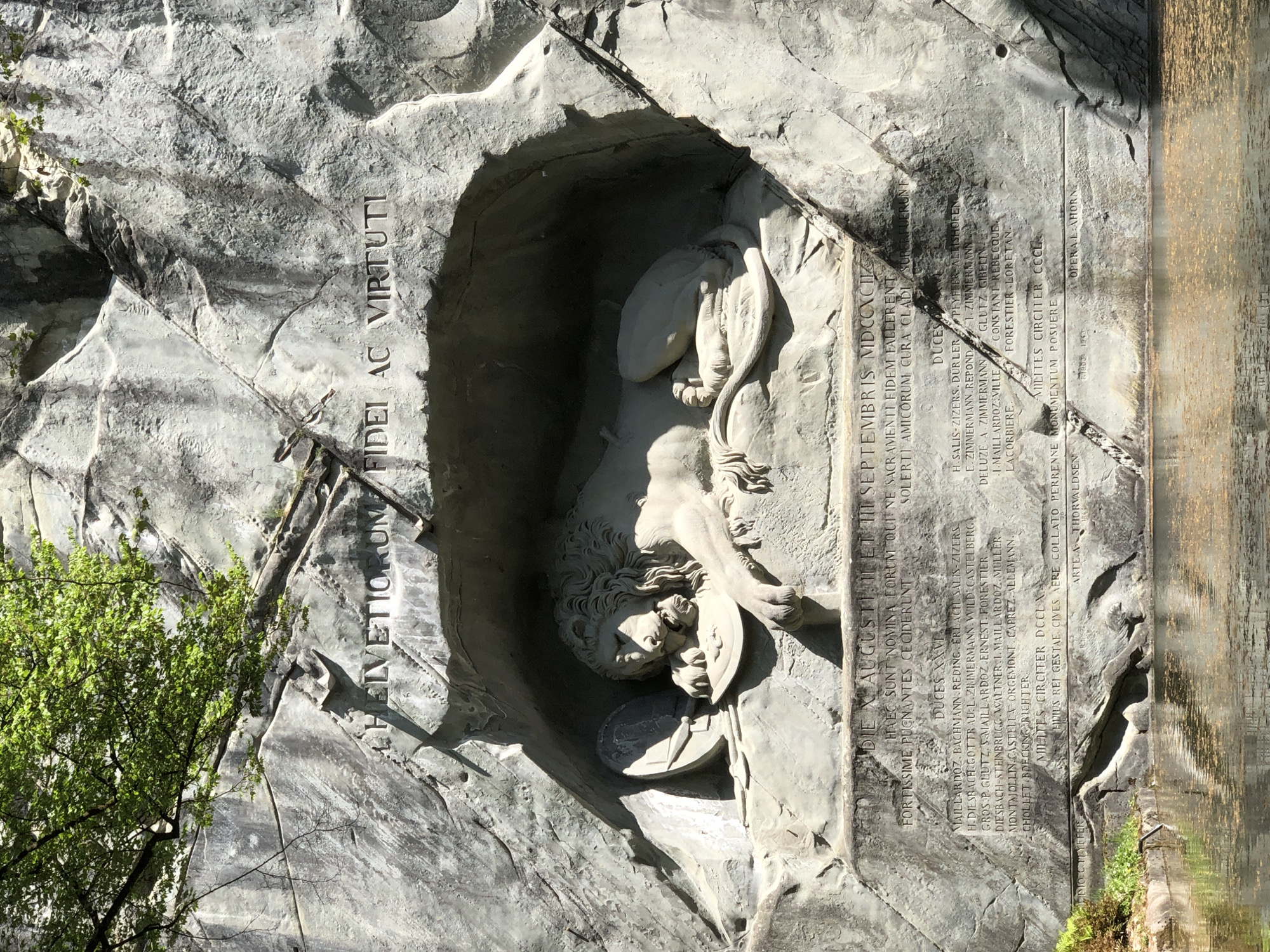 Lion Monument documented in Lucerne, Switzerland