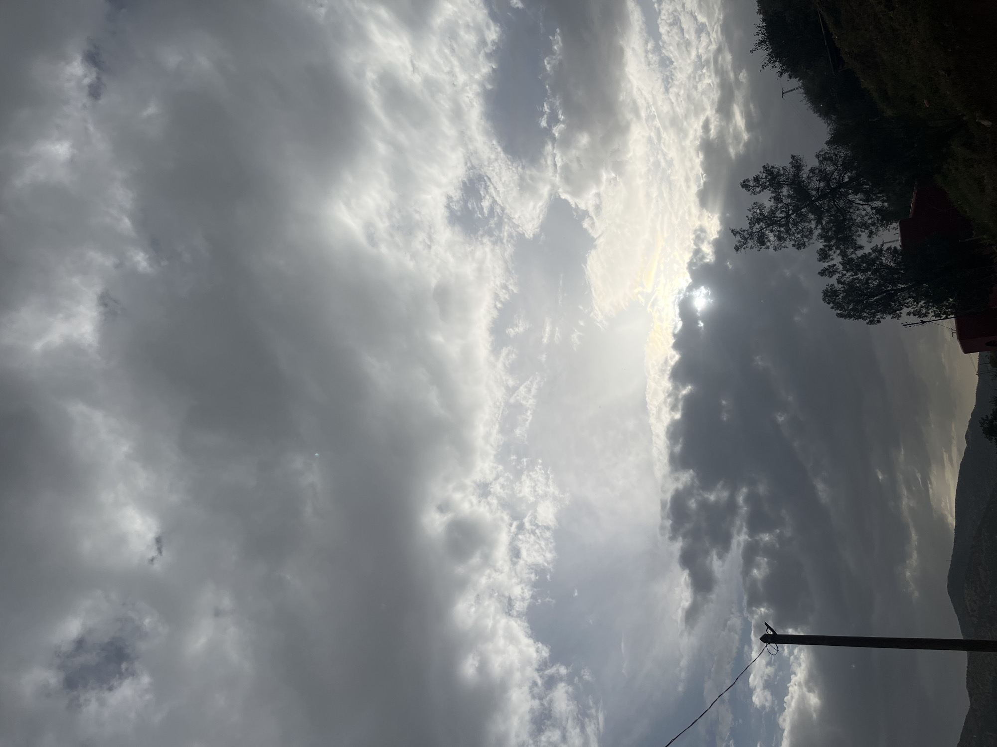 Overcast skies with sunlight break observed in Morocco